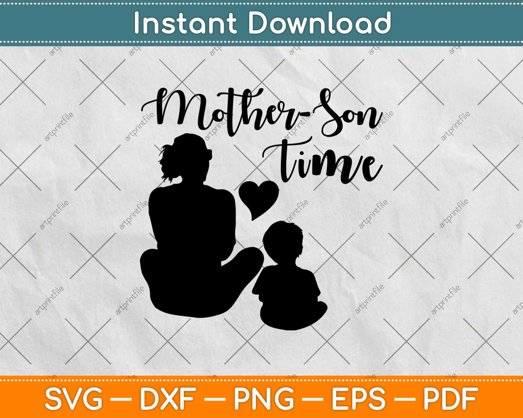 Download Mother Son Time Mothers Day Svg Png Dxf Cutting Files Artprintfile