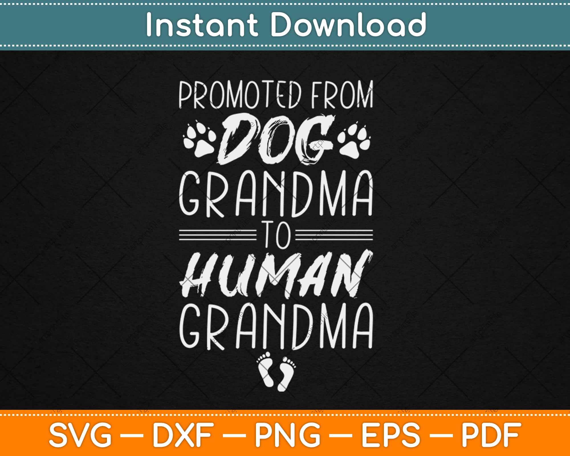 Promoted From Dog Grandma To Human Grandma Svg Png Design Craft Cut