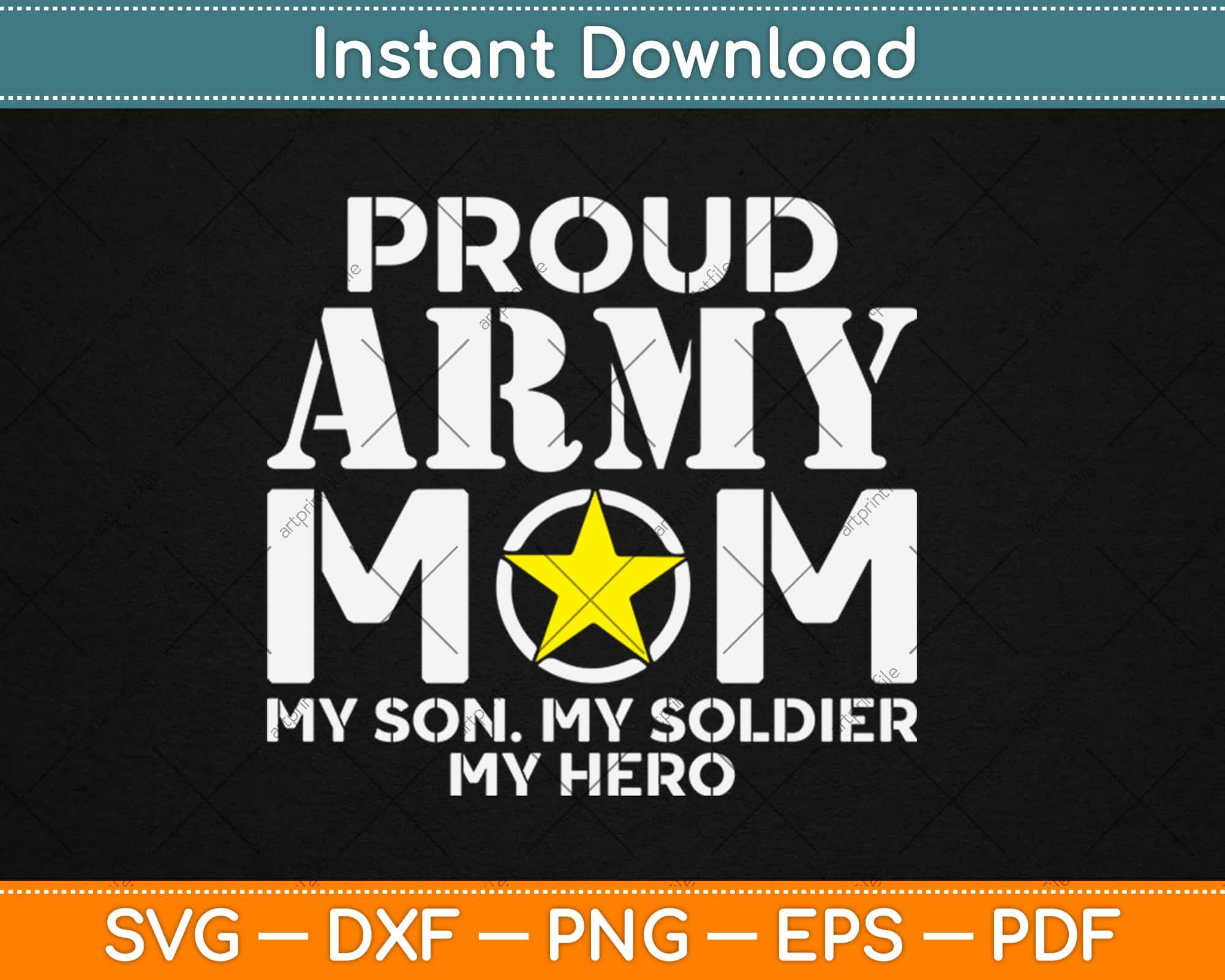 Download Proud Army Mom Military Mom My Soldier My Hero Svg Png Design Craft Cut File Artprintfile