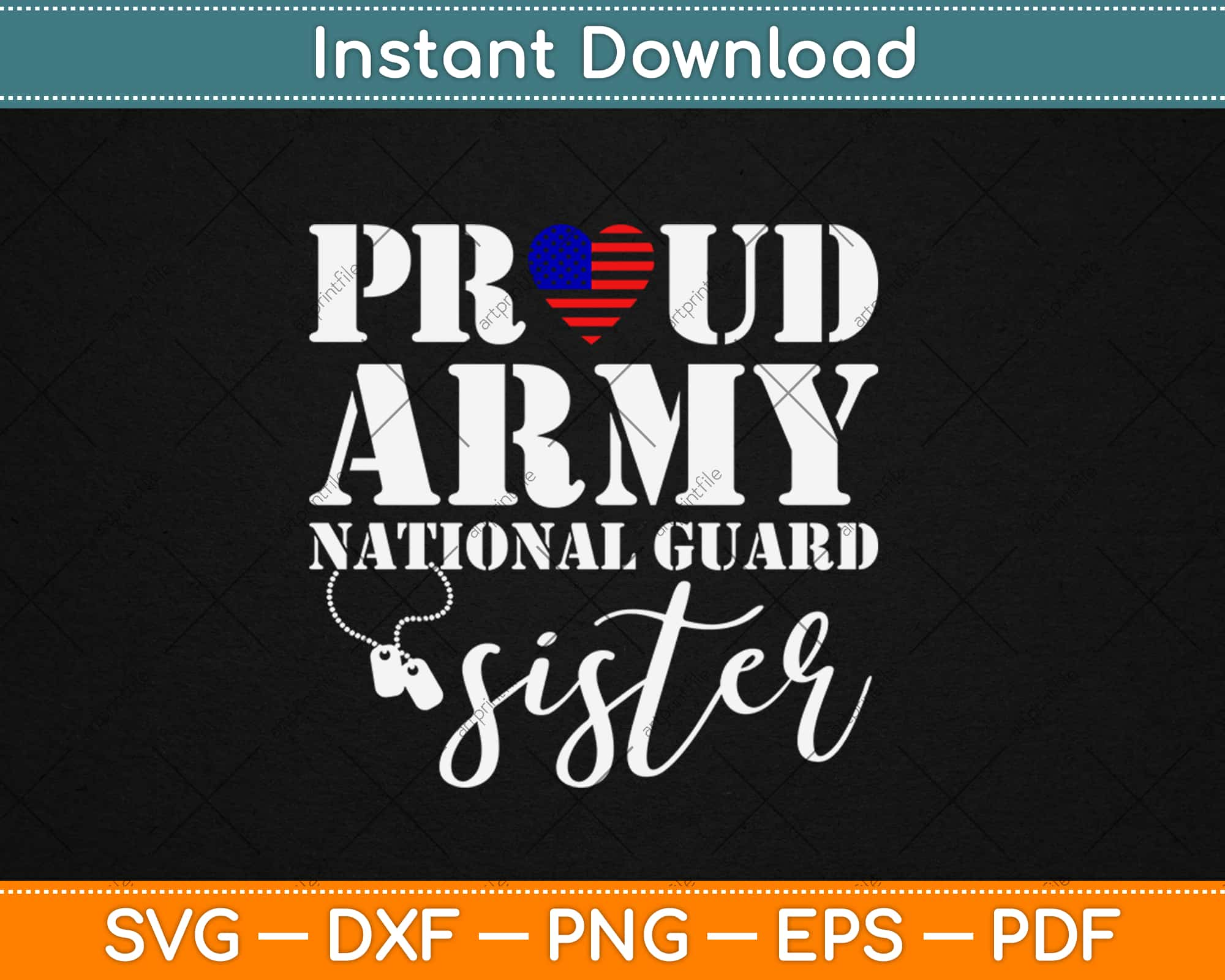 Download Proud Army National Guard Sister Usa Heart Flag Svg Design Digital Craft Cut File Artprintfile