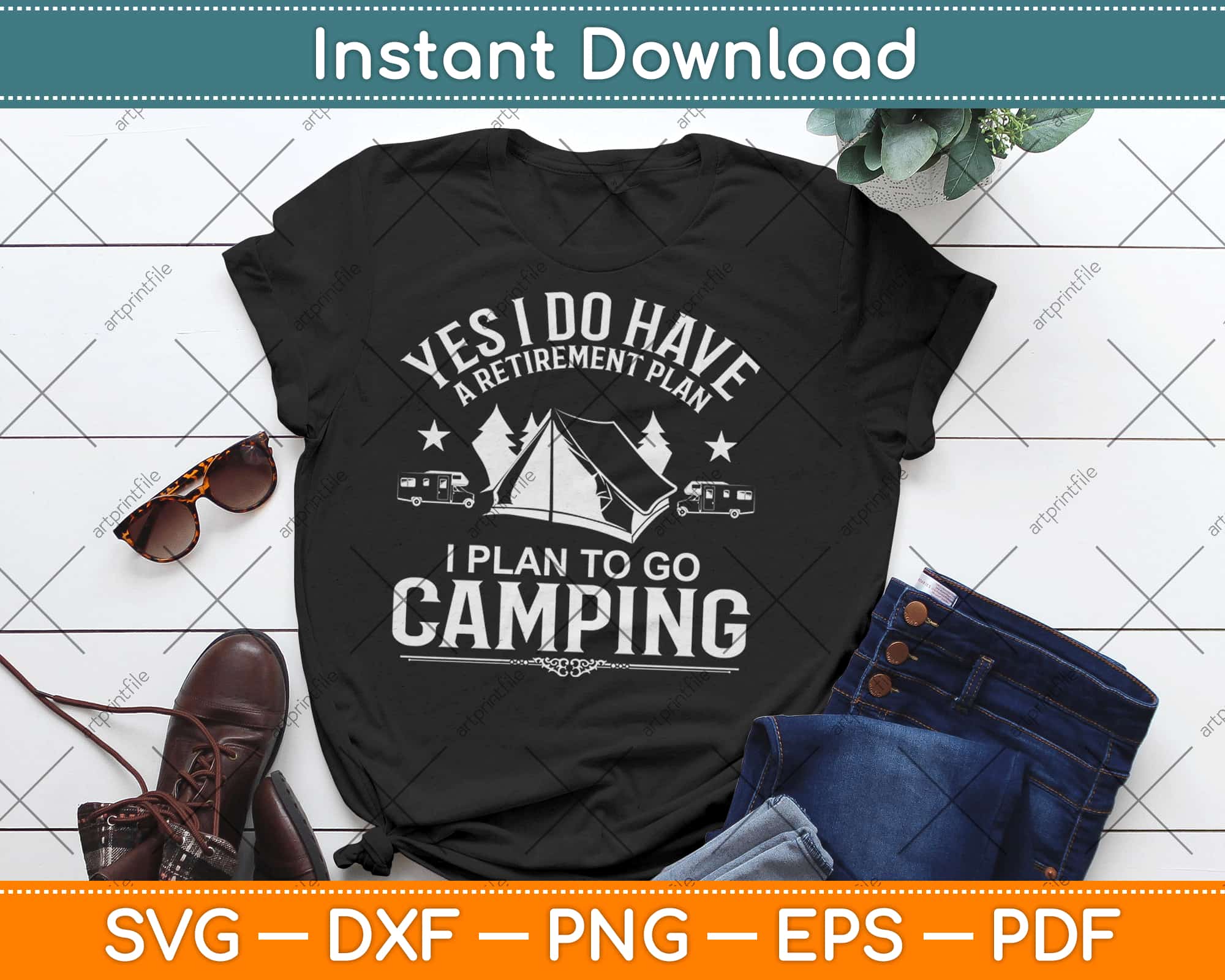 Download Retirement Plan Addicted To Travel And Camping Svg Png Dxf Digital Craft Cut File Artprintfile
