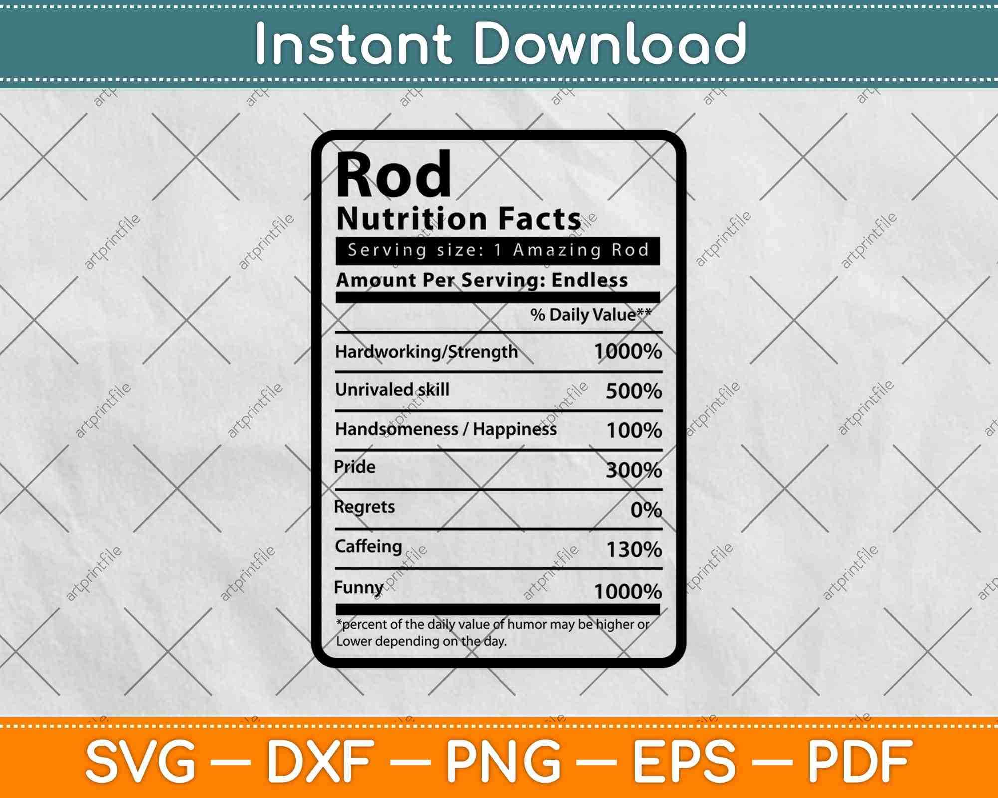 Download Rod Dad Nutrition Facts Svg Png Dxf Digital Cutting Files Artprintfile