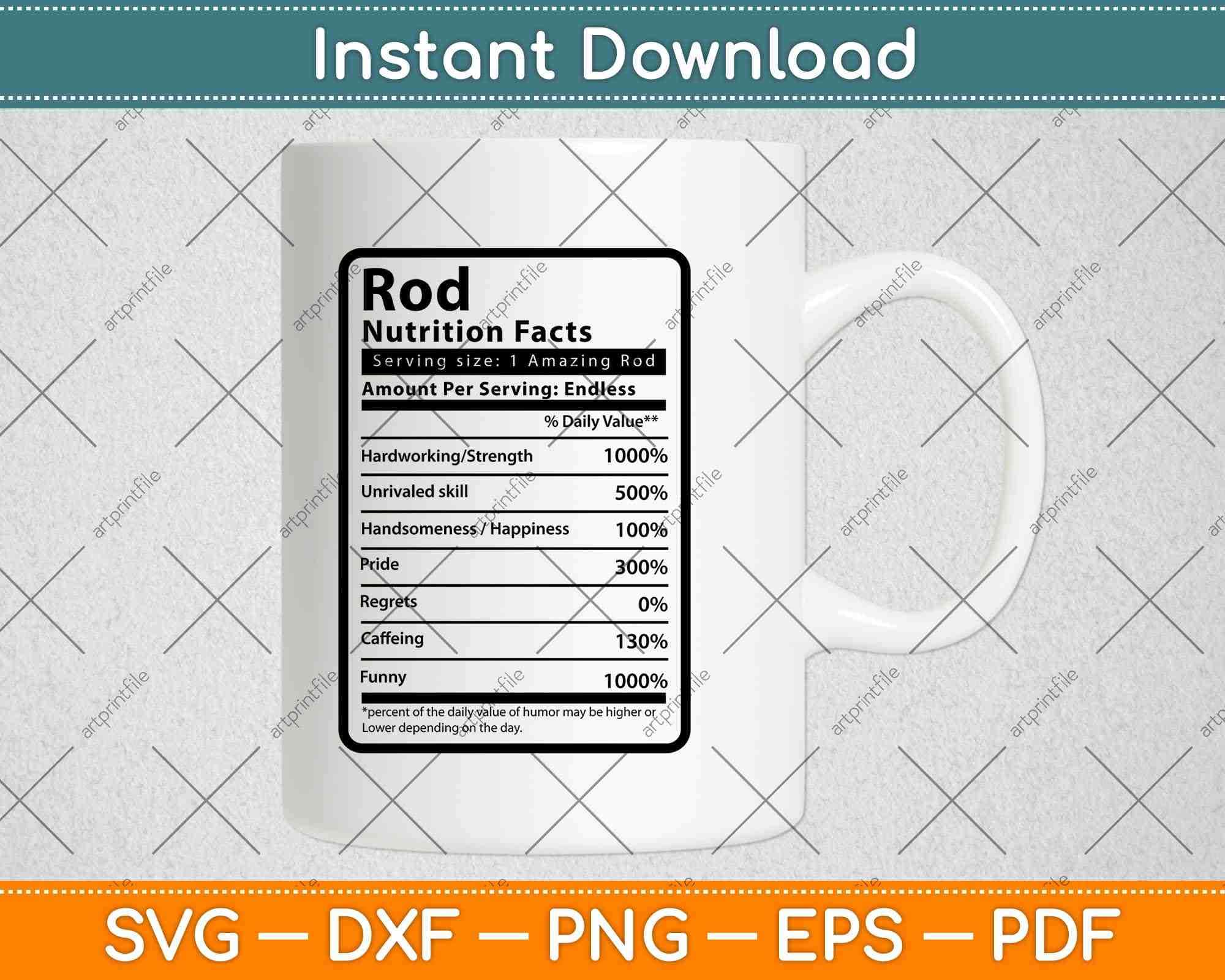 Download Rod Dad Nutrition Facts Svg Png Dxf Digital Cutting Files Artprintfile