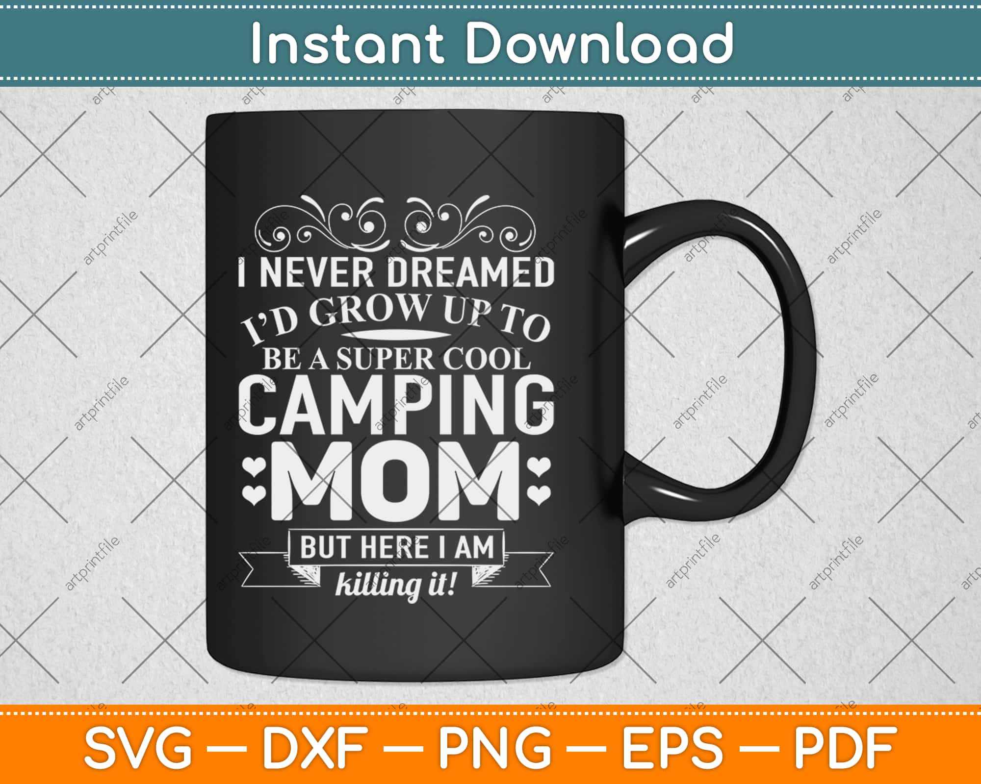 Download Super Cool Camping Mom Funny Camping Svg Png Design Digital Craft Cut File Artprintfile