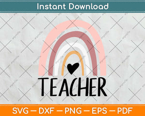 Download Teacher Rainbow Svg Png Dxf Digital Cutting File Instant Download Artprintfile