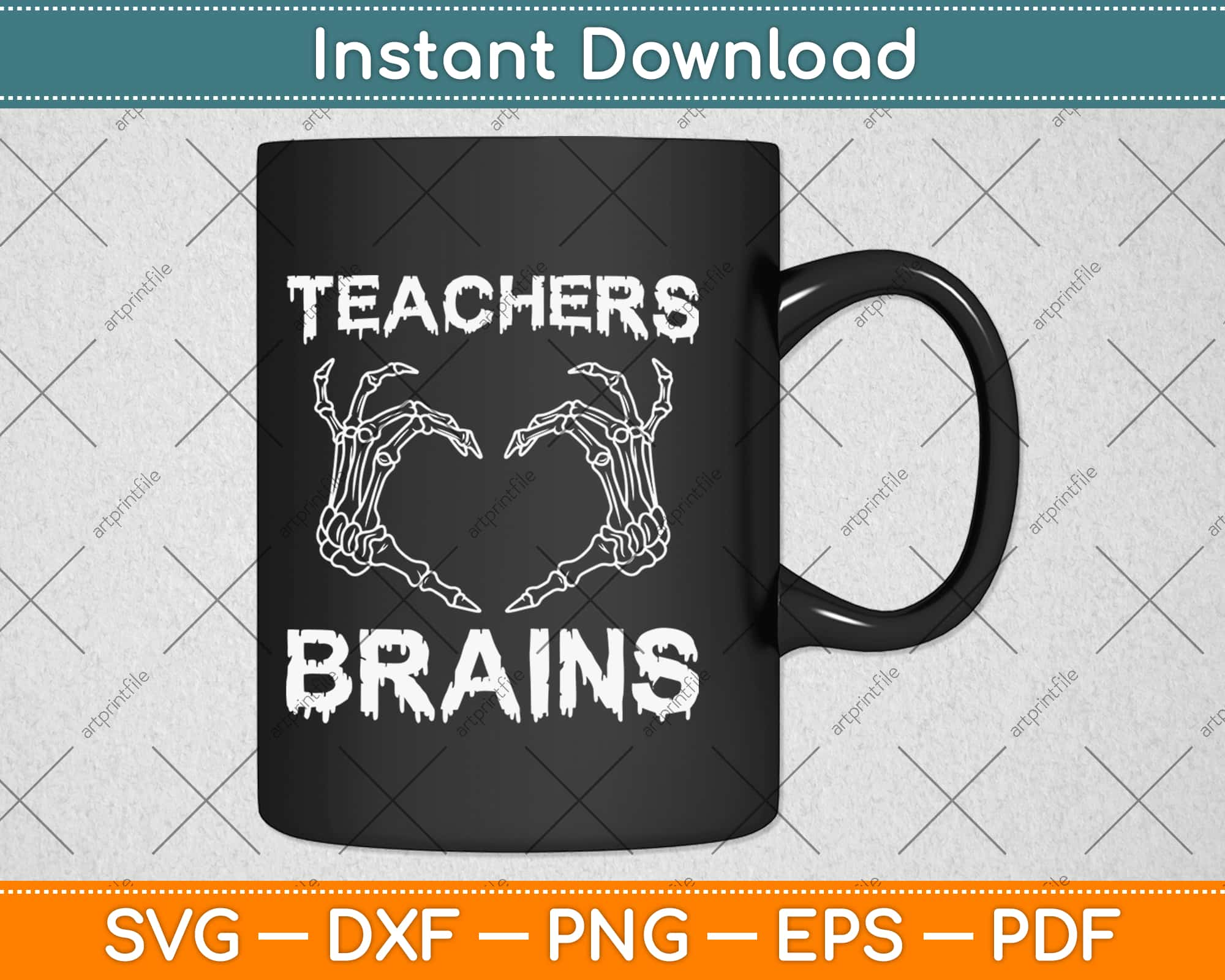 Download Teachers Love Brains Zombie Teacher Halloween Svg Design Digital Craft Cut File Artprintfile