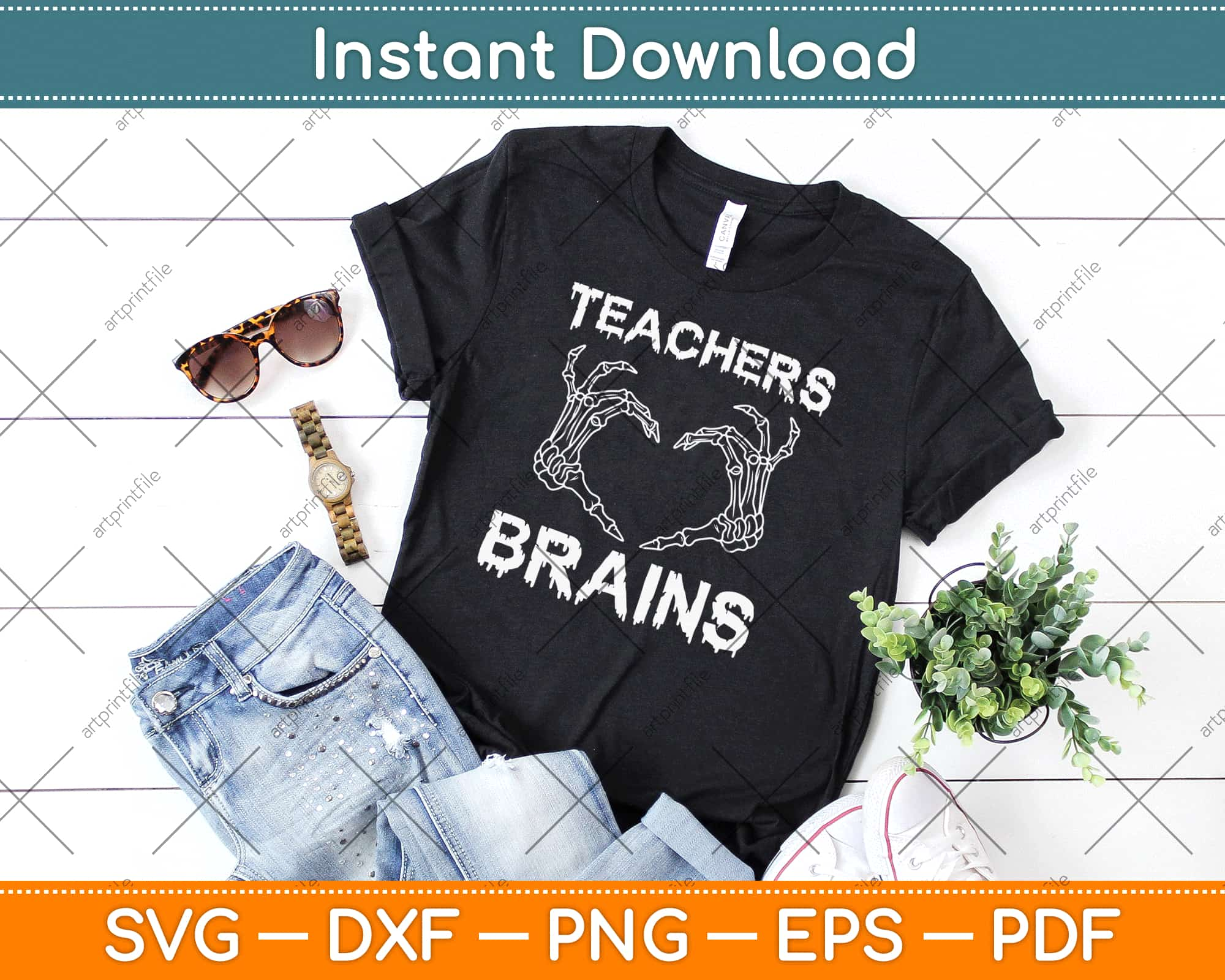 Download Teachers Love Brains Zombie Teacher Halloween Svg Design Digital Craft Cut File Artprintfile