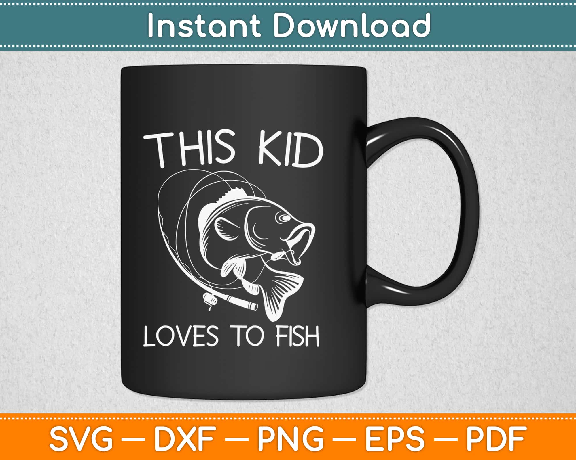 Download This Kid Loves To Fish Svg Png Dxf Cricut Printable Cut File Artprintfile