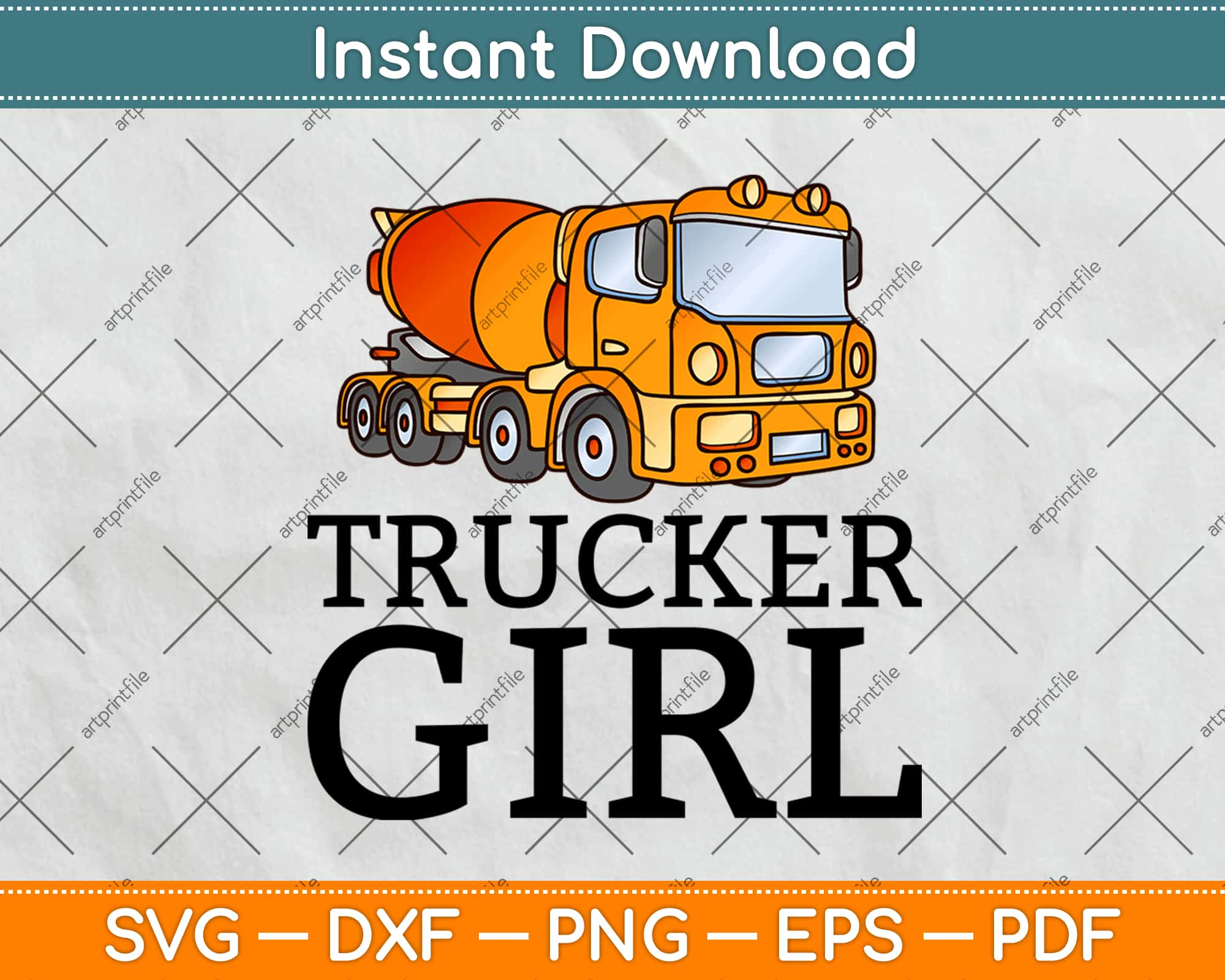 Download Trucker Girl Trucking Semi Truck Driver Wife Mom Svg Png Dxf Digital Cutting File Artprintfile