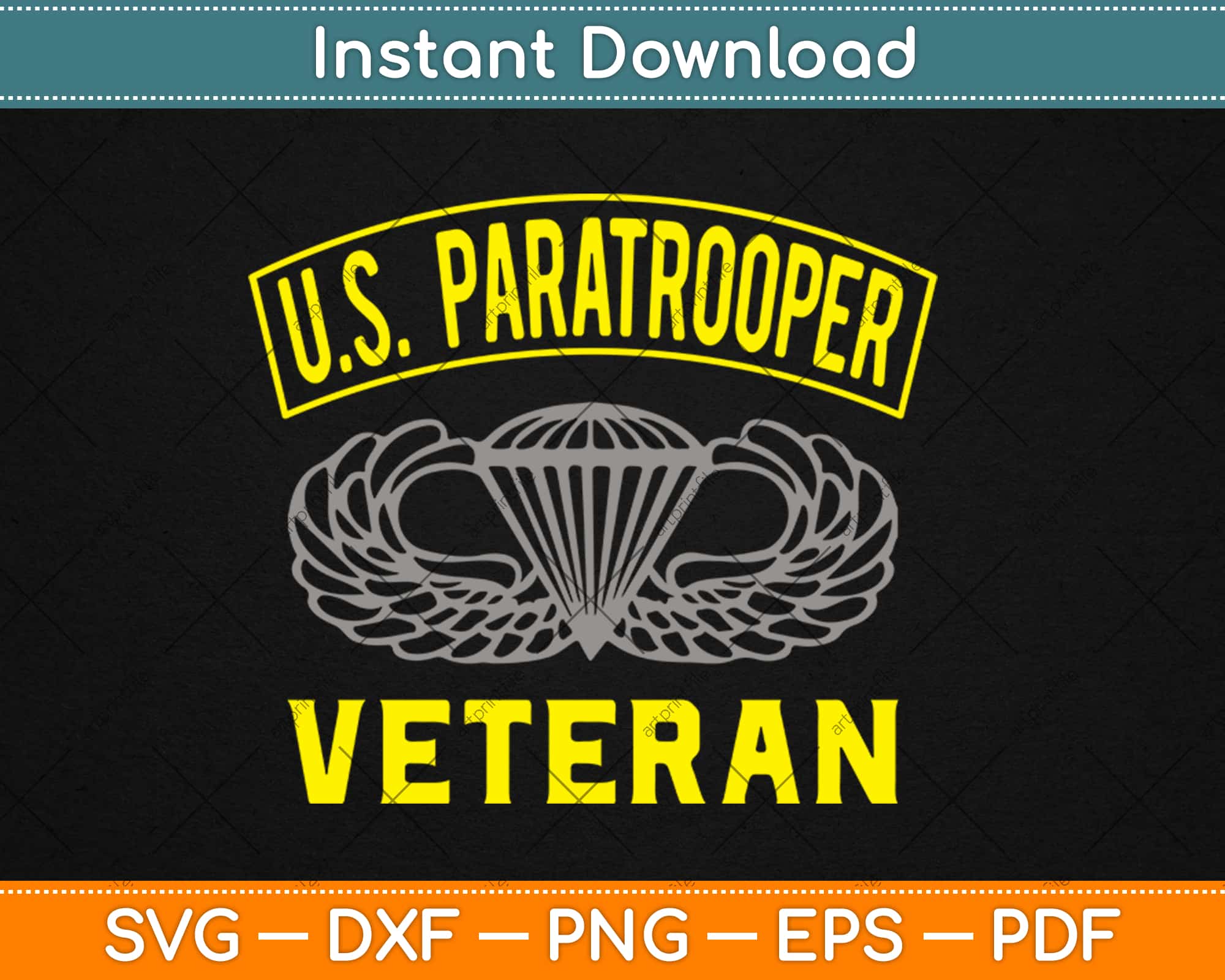 Download Us Paratrooper Airborne Division Army Veteran Svg Png Design Digital Cut File Artprintfile