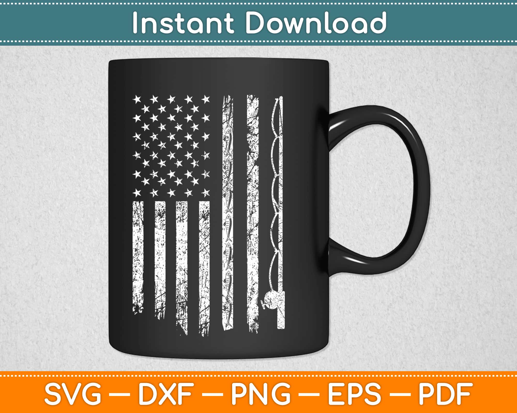 Free Free 229 Fishing Pole American Flag Svg SVG PNG EPS DXF File