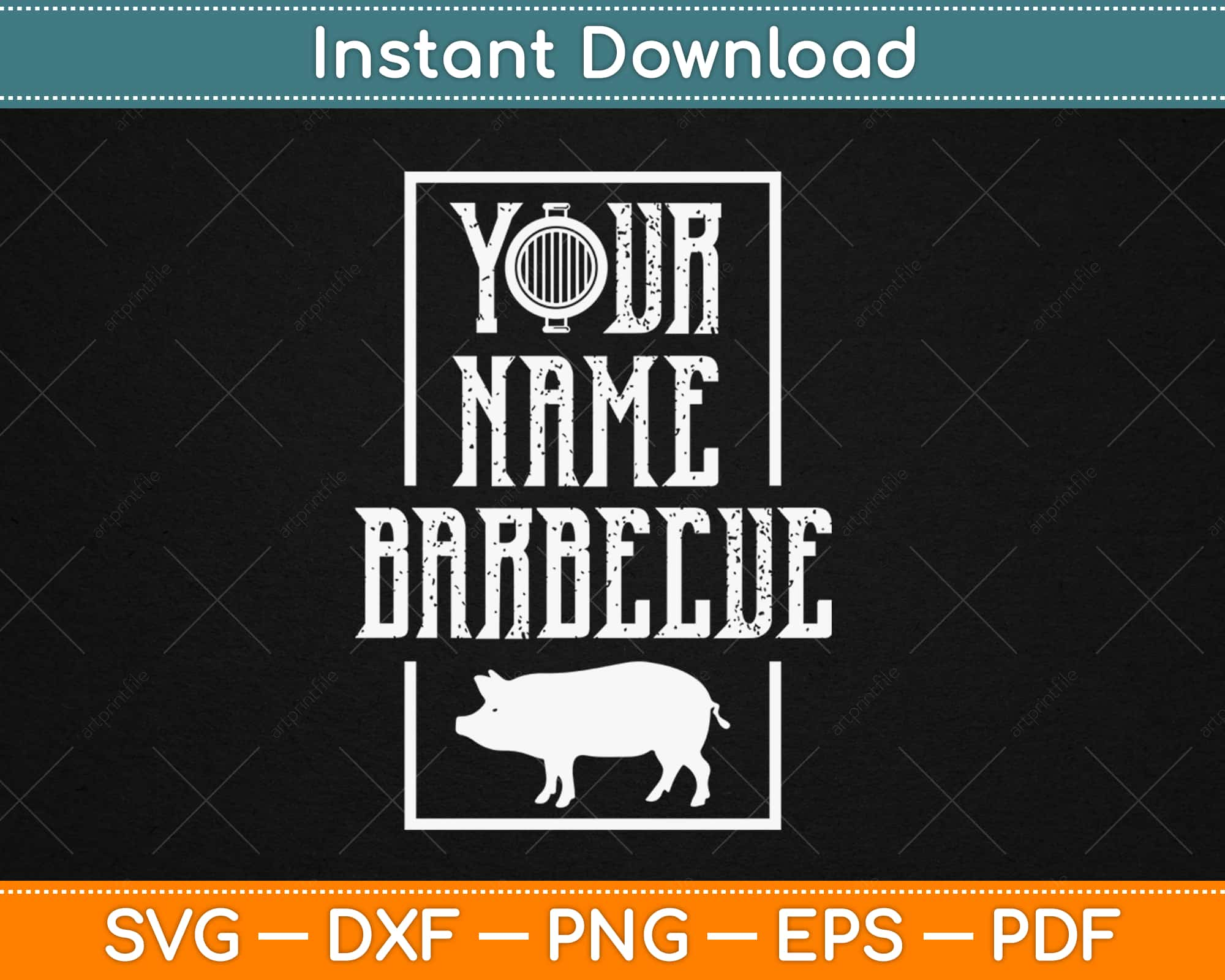 Download Your Name Bbq Svg Png Design Digital Craft Cut File For Silhouette Machine Artprintfile