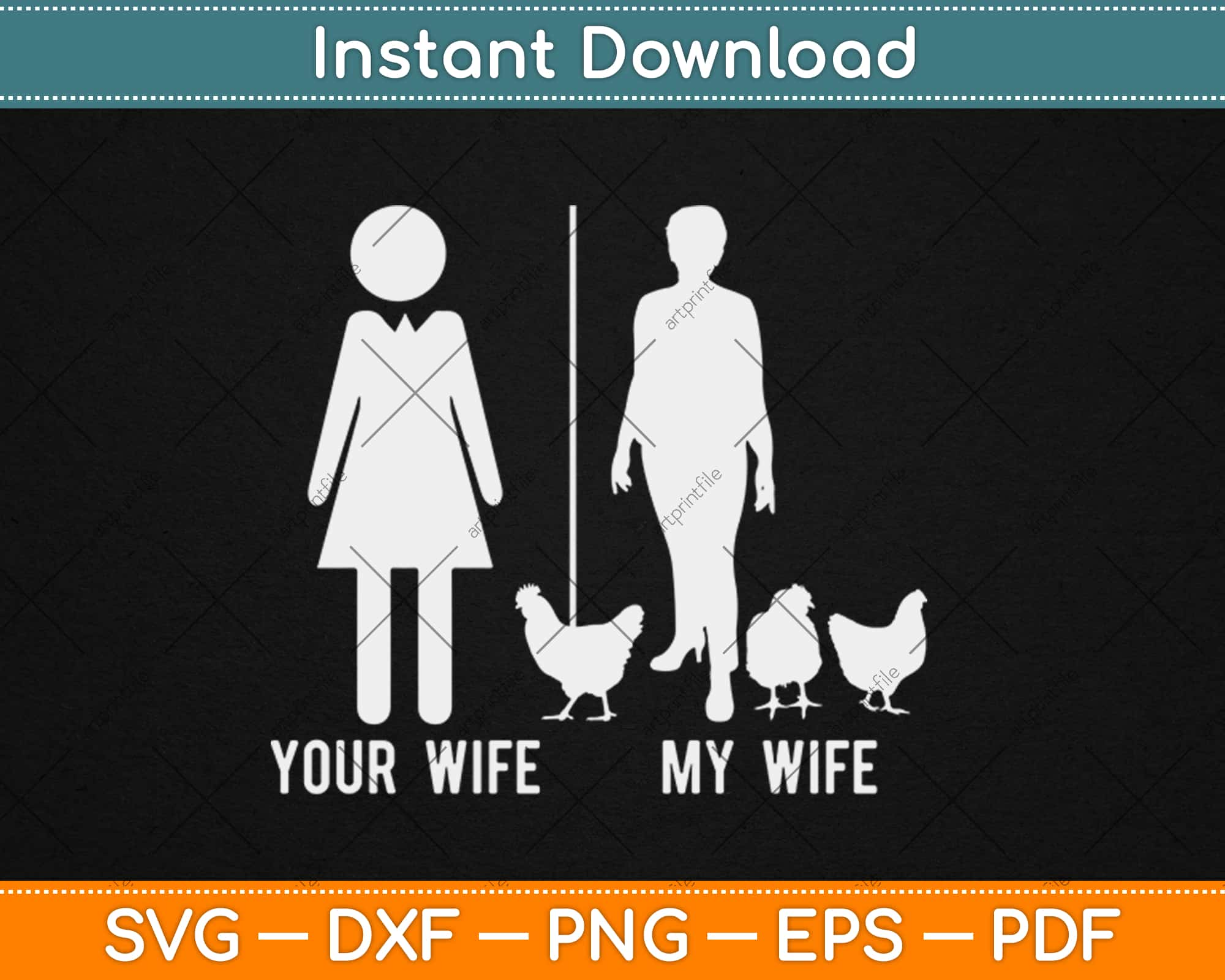 Download Your Wife My Wife Chicken Lady Farmer Husband Svg Png Design Craft Cut File Artprintfile