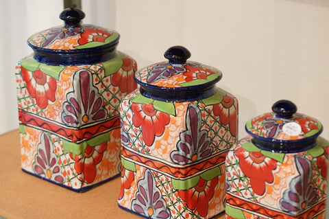 Mexican Talavera-Zinnia Folk Arts