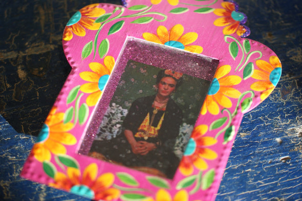 Flower Covered Frida Kahlo Nicho Box