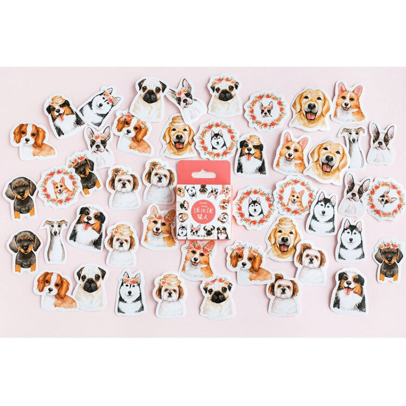 Cute Dog Scrapbooking Stickers