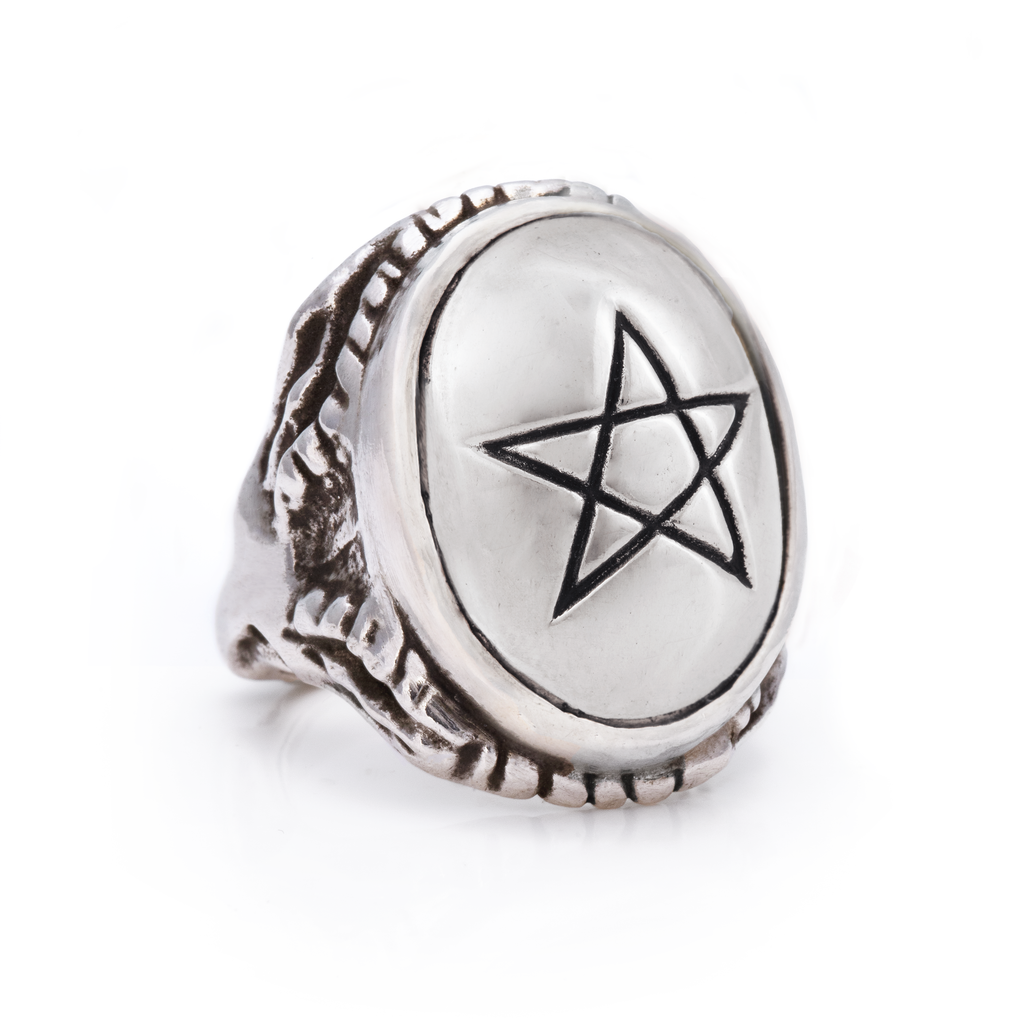 Silver Angel Heart Ring