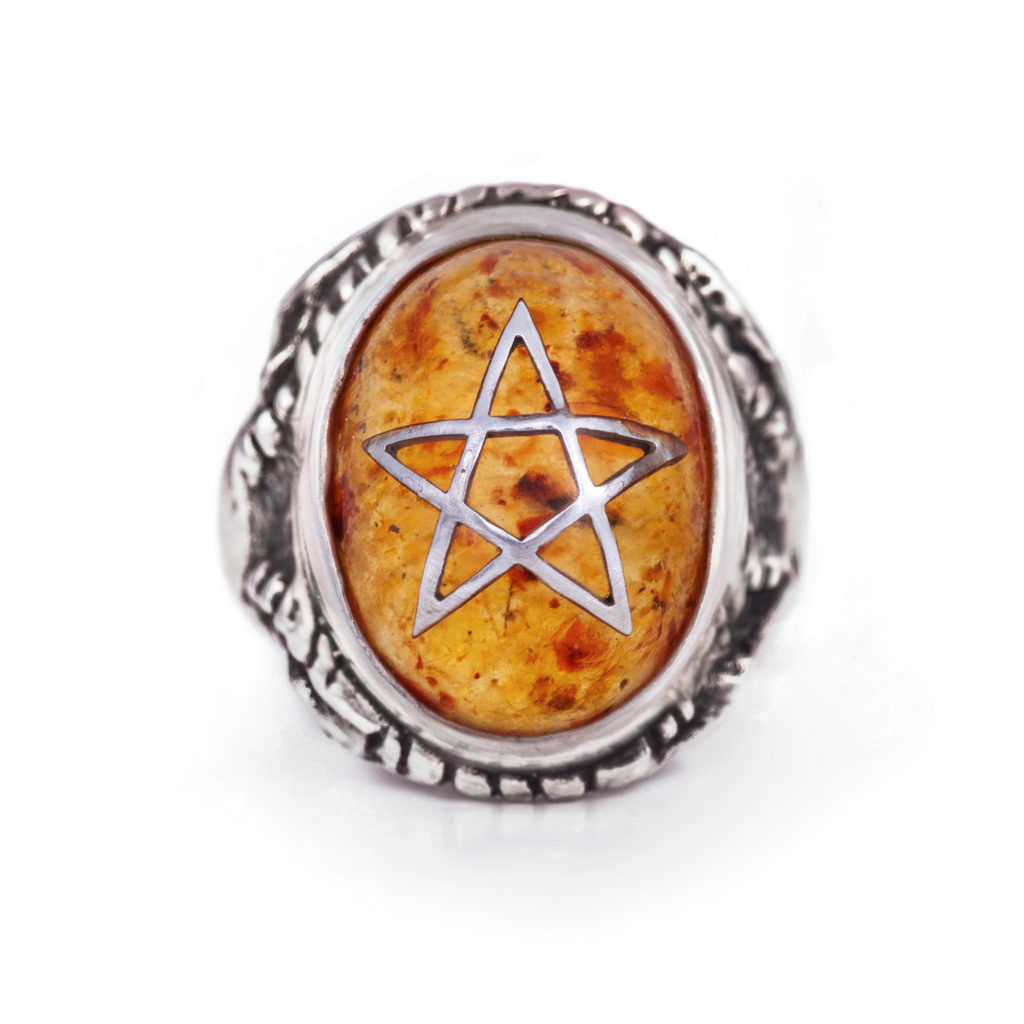 Original Amber Angel Heart Ring