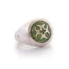 Chrysophrase Crusader Cross Holy Dome Ring