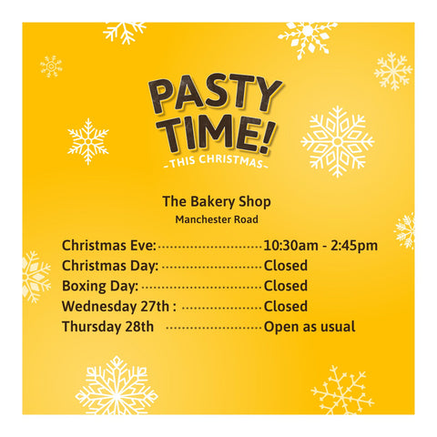 Carrs Christmas Opening Times - The Bakery Shop