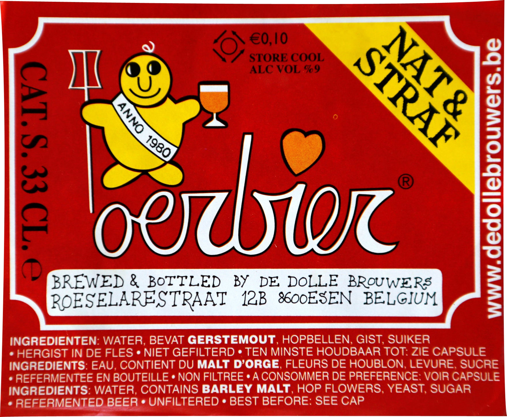 Oerbier - Brouwerij De Dolle Brouwers - Belgian Dark Ale, 9%, 330ml Bo –  Raynville Superstore