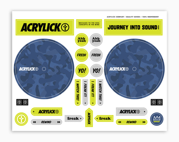 Acrylick Dj Cue Sticker Sheet Bluford