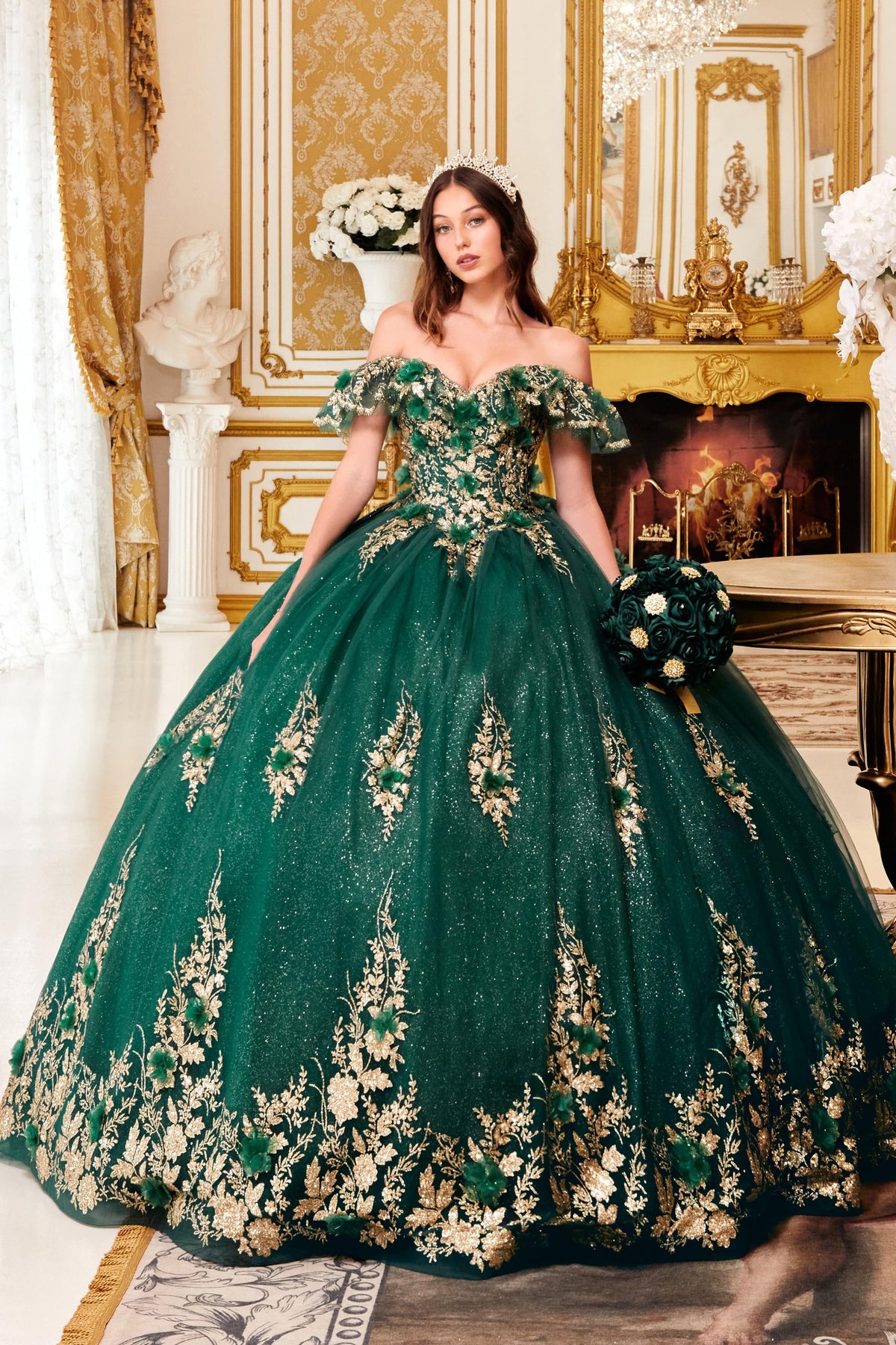 Cinderella Divine 15715 Ladivine Strapless Ball Gown Quinceanera Dress
