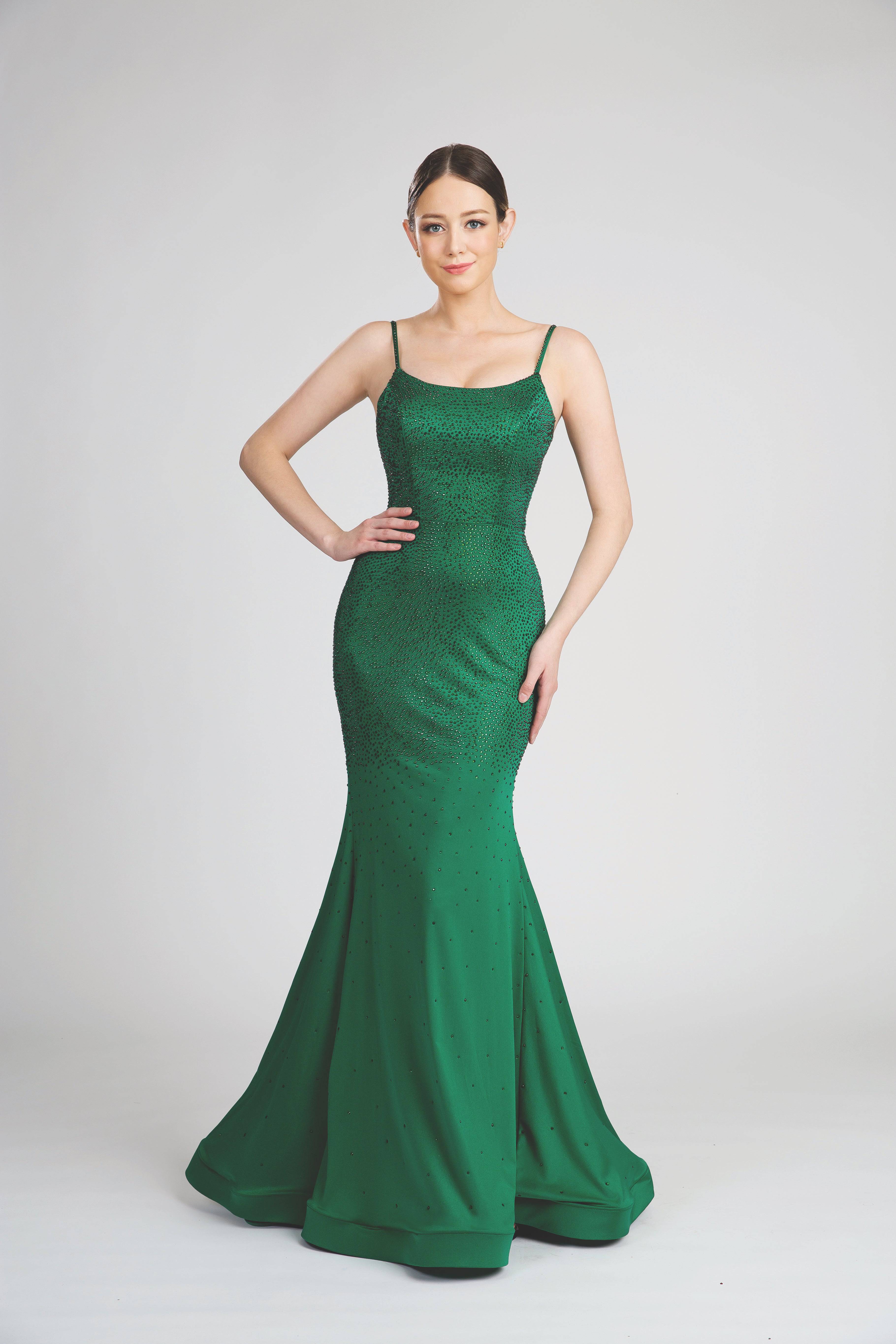 Dark Green Mermaid Prom Dresses, Prom Dress,prom Dresses For Teens,satin  Off Shoulder Chapel Tr on Luulla