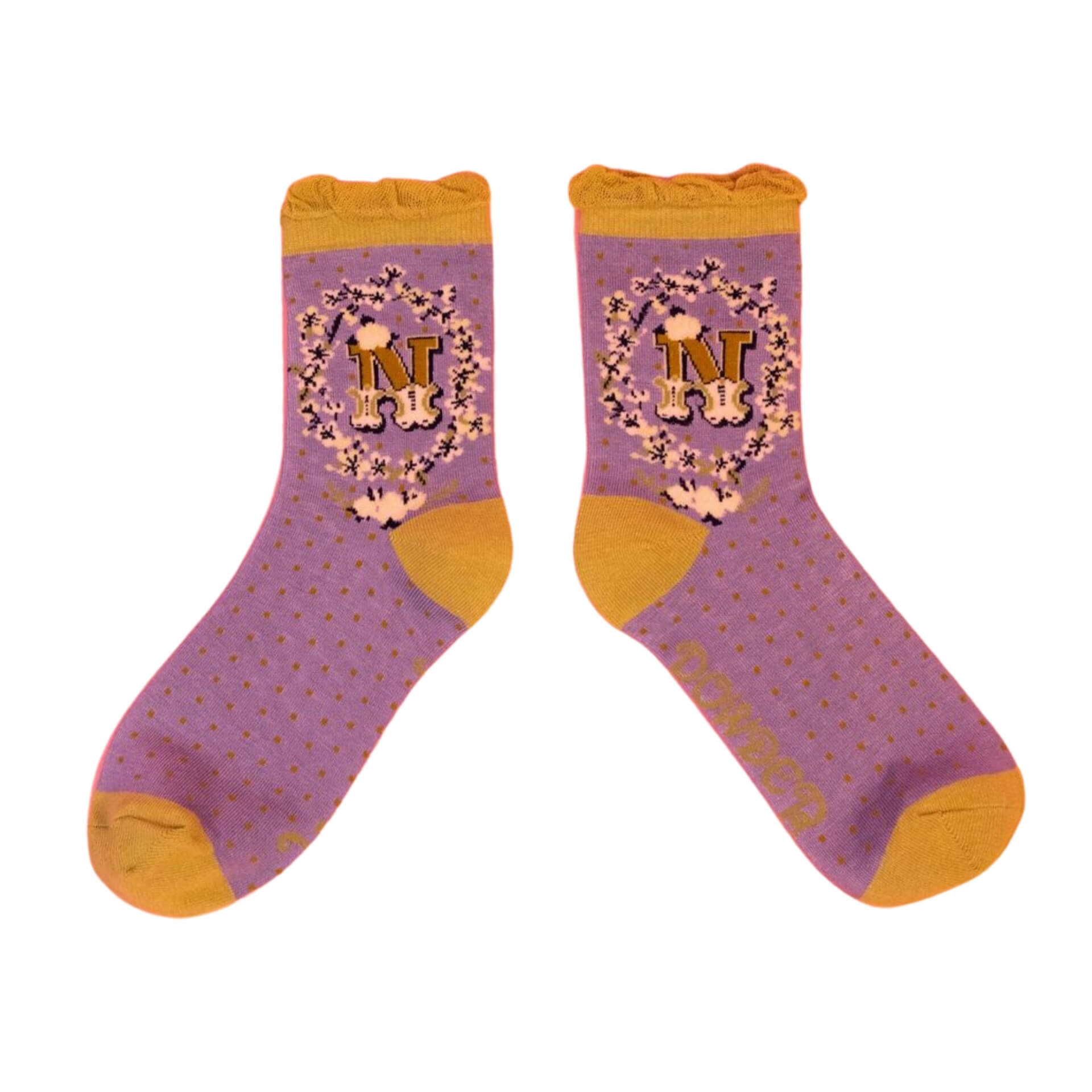 initial socks ladies