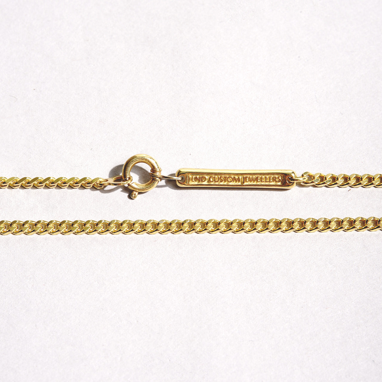 END CUSTOM JEWELLERS エンドカスタムジュエラーズ カーブ カット チェーン ネックレス ゴールド CURB CUT CHAIN  NECKLACE GOLD シルバー925 ENDN047【送料無料】