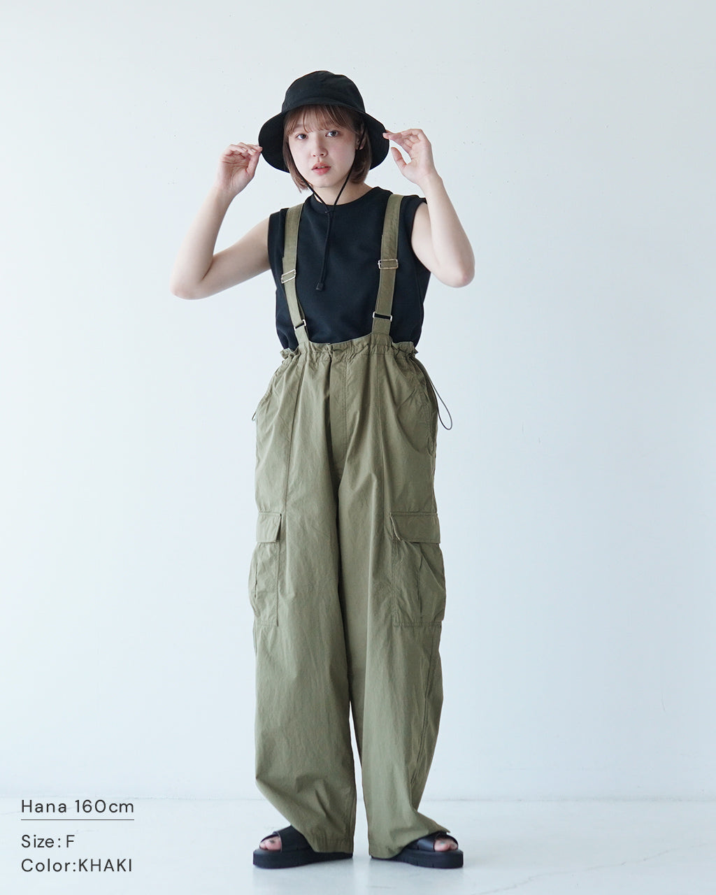 Le Melange ルメランジュ ルメランジェ サスペンダー付き カーゴパンツ PANTS サロペット 8423506【送料無料】