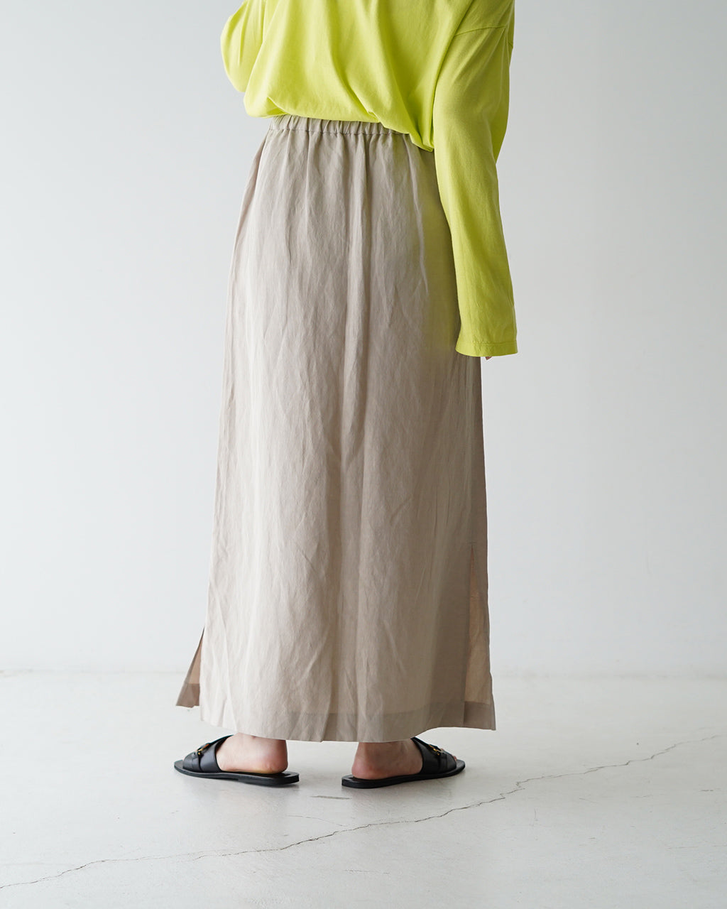 MANON マノン レーヨン リネン タイトスカート RAYON LINEN TIGHT SKIRT ロングスカート MNN-SK-065【送料無料】