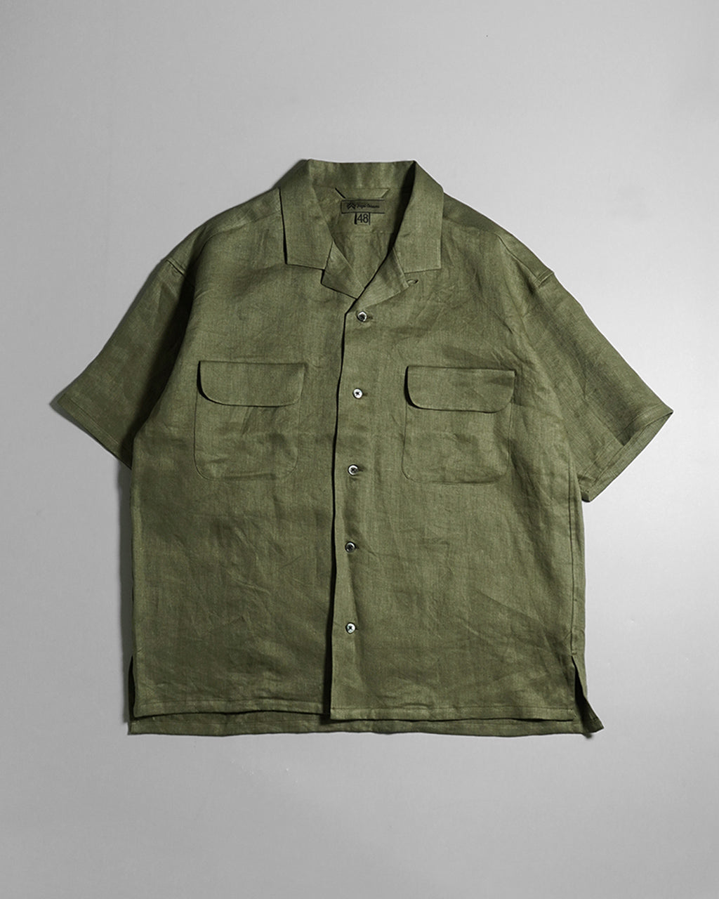 Nigel Cabourn ナイジェル・ケーボン オープンカラー シャツ リネンツイル OPEN COLLAR SHIRT LINEN TWILL  フラップポケット 半袖 シャツ 80480011005【送料無料】