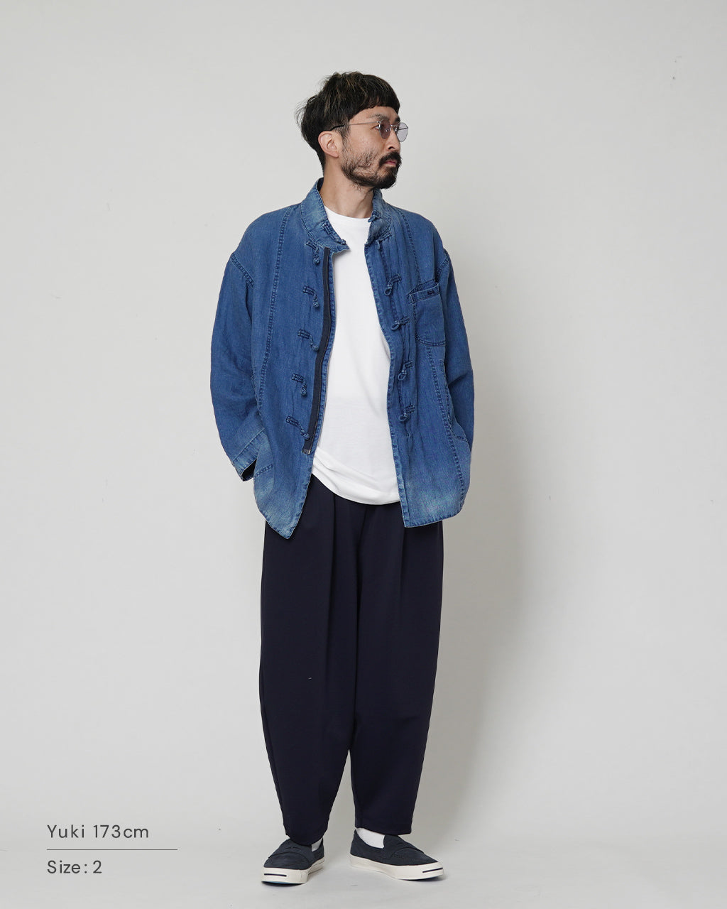 PORTER CLASSIC ポータークラシック インディゴ リネン チャイニーズ ジャケット INDIGO LINEN CHINESE JACKET  麻 PC-021-2673【送料無料】正規取扱店