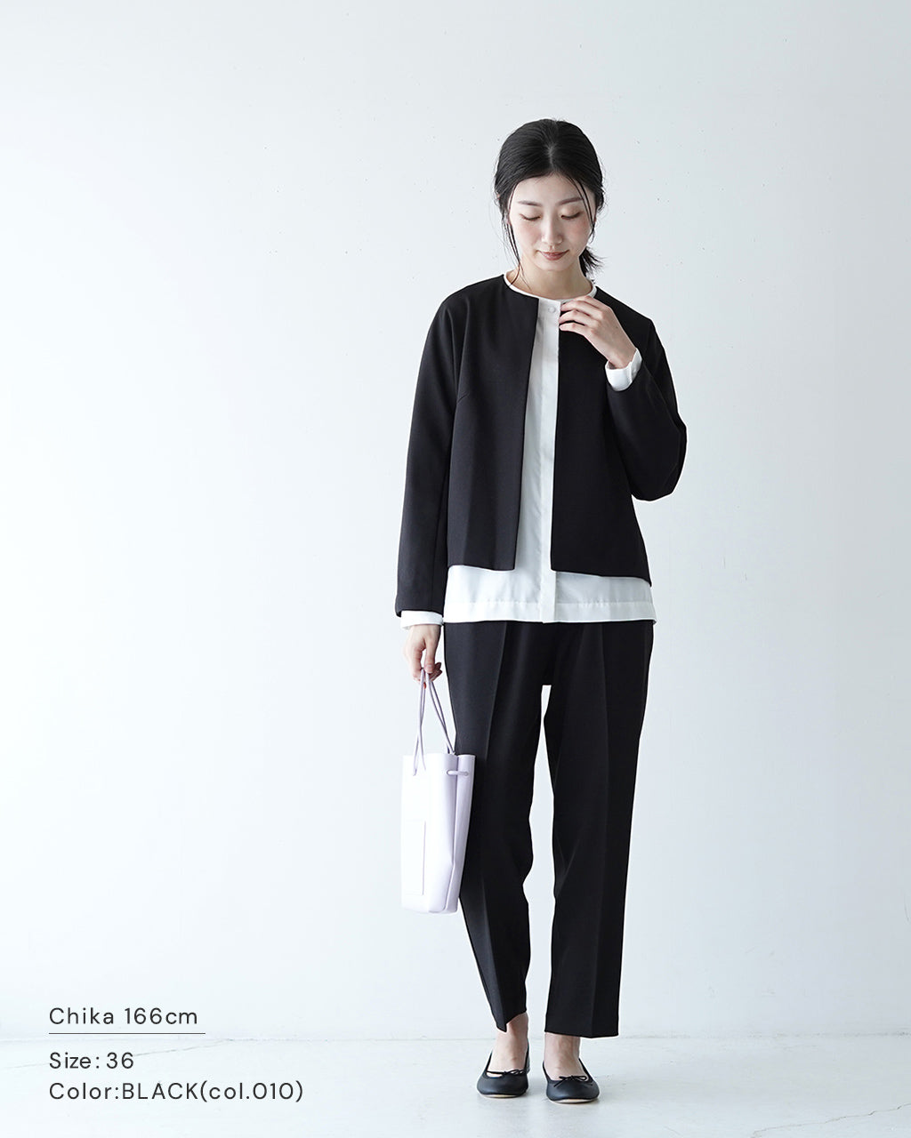 WHYTO. ホワイト ノーカラー ジャケット NO COLLER JACKET WHT23HJK4021 【送料無料】