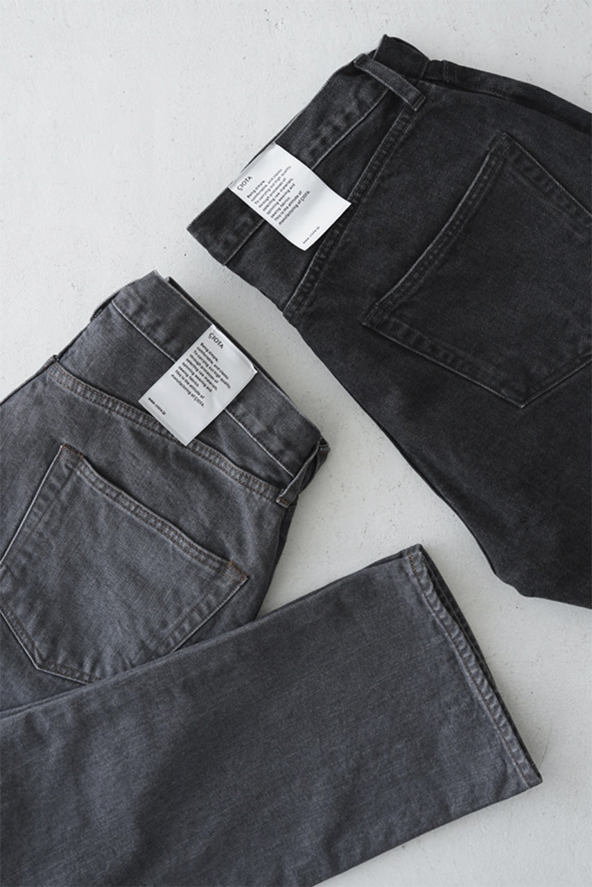 ciota Tapered 5 Pocket Pants ミディアムブラック