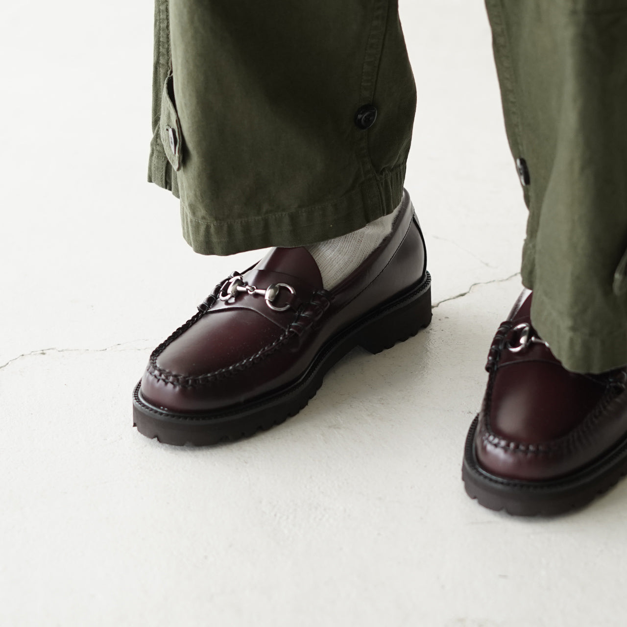 G.H.BASS ジーエイチバス ローファー 靴 WEEJUN 90S LINCOLN MOC LEATHER BA11530【送料無料】