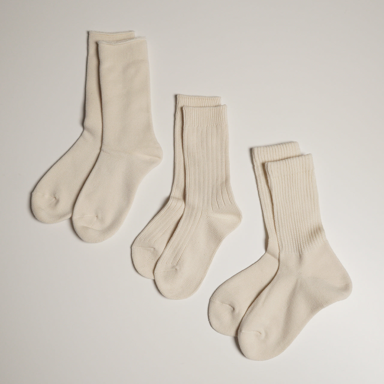 ROTOTO ロトト オーガニック デイリー 3パック クルー ソックス ORGANIC DAILY 3 PACK CREW SOCKS 3足セット  靴下 R1123