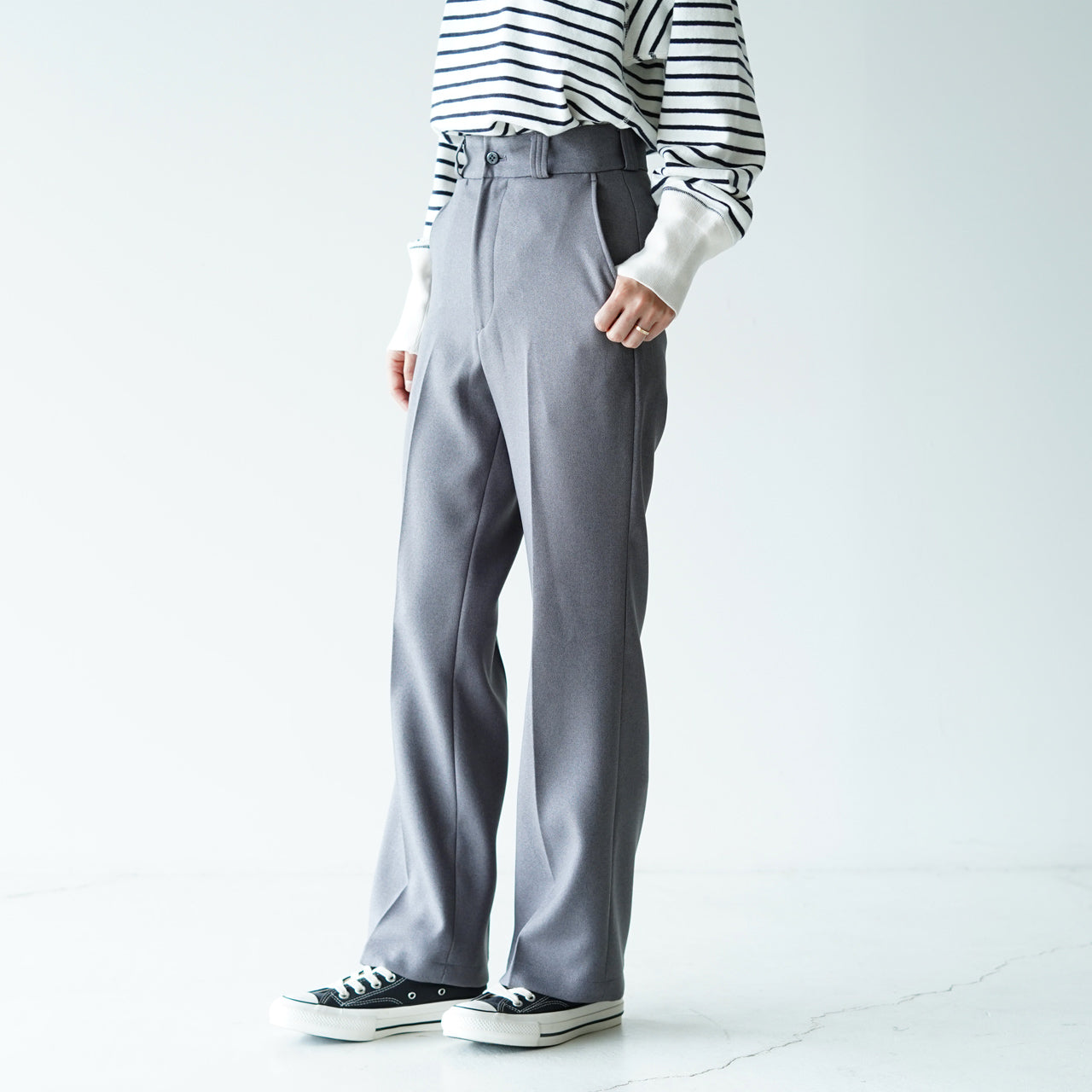 shinzone CENTER PRESS PANTS-