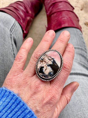 Tiffany Stone Ring set in Sterling Silver 