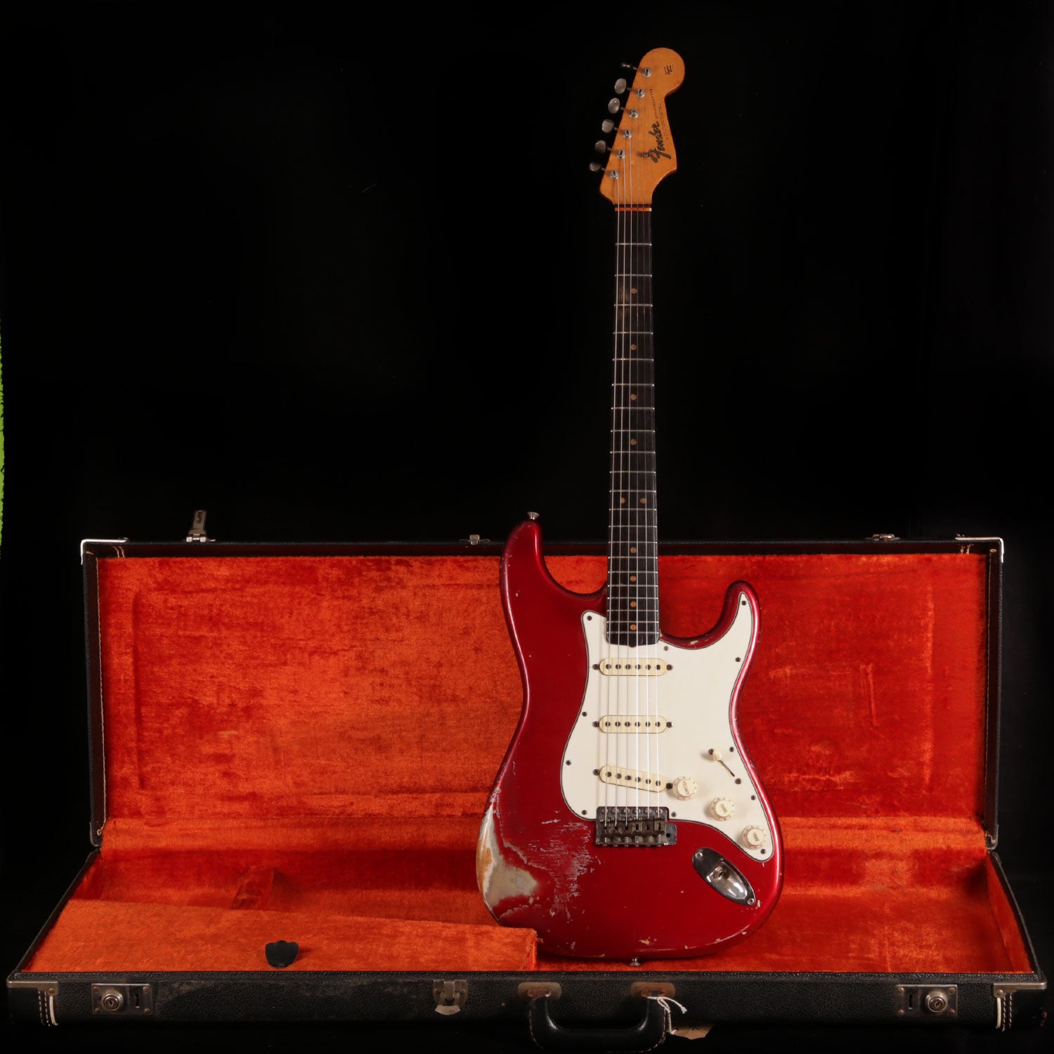 fender stratocaster candy apple red maple neck