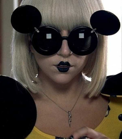 Lady Gaga gafas de sol Mickey raras y extravagantes