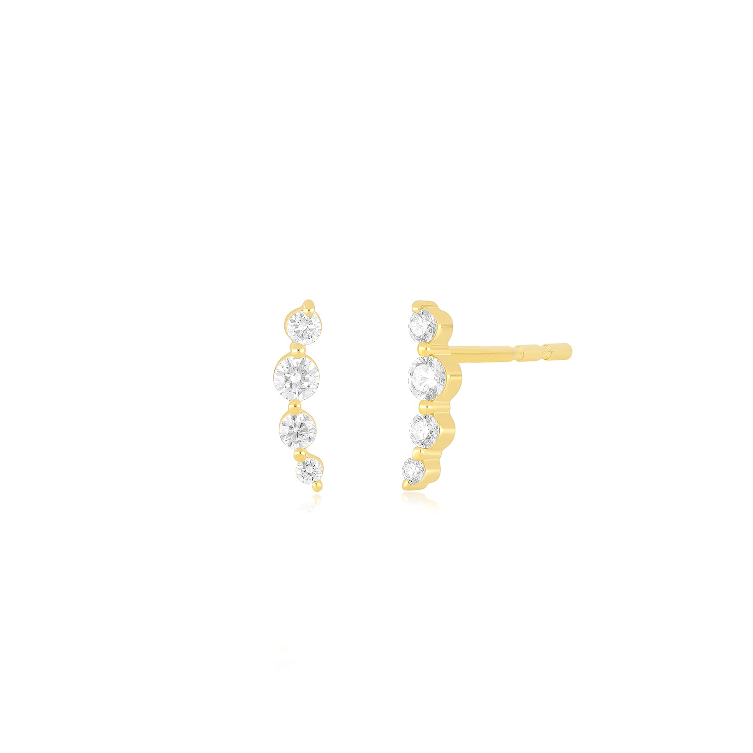 Love GOLD 9ct Gold 10mm Cubic Zirconia Stud Earrings | very.co.uk