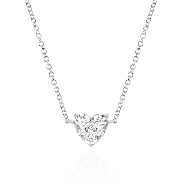 Full Cut Diamond Heart Choker Necklace – EF Collection