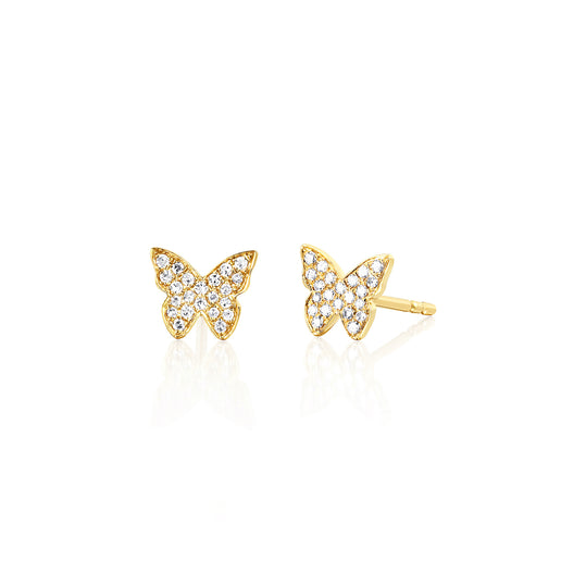 Diamond Mini Pear Stud Earring — EF Collection®