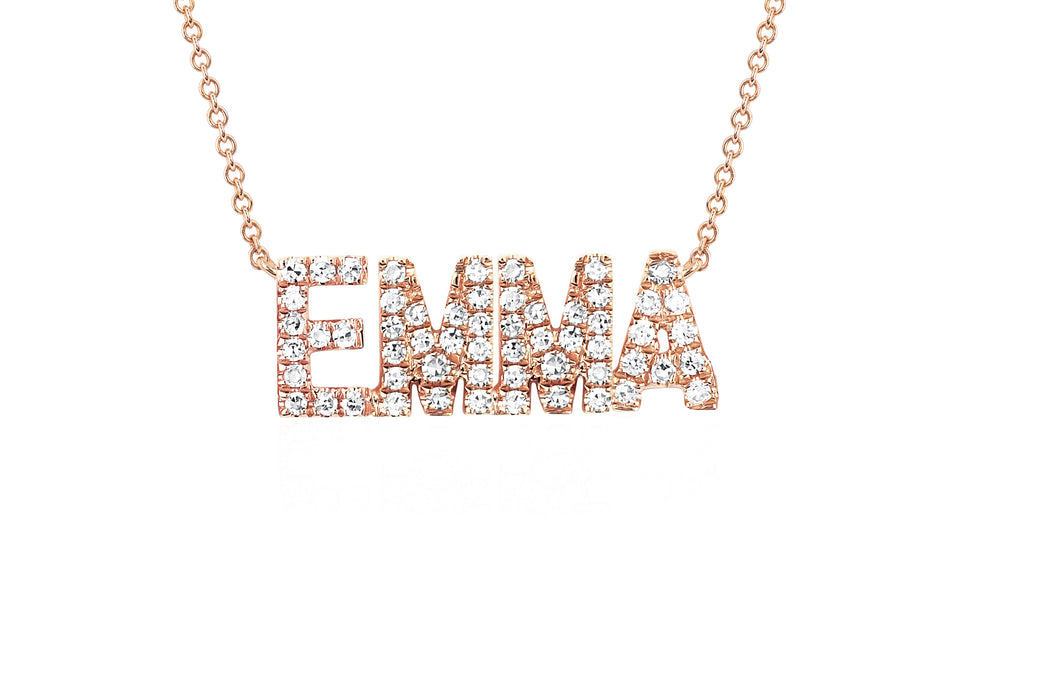 Diamond Custom Name Necklace Ef Collection