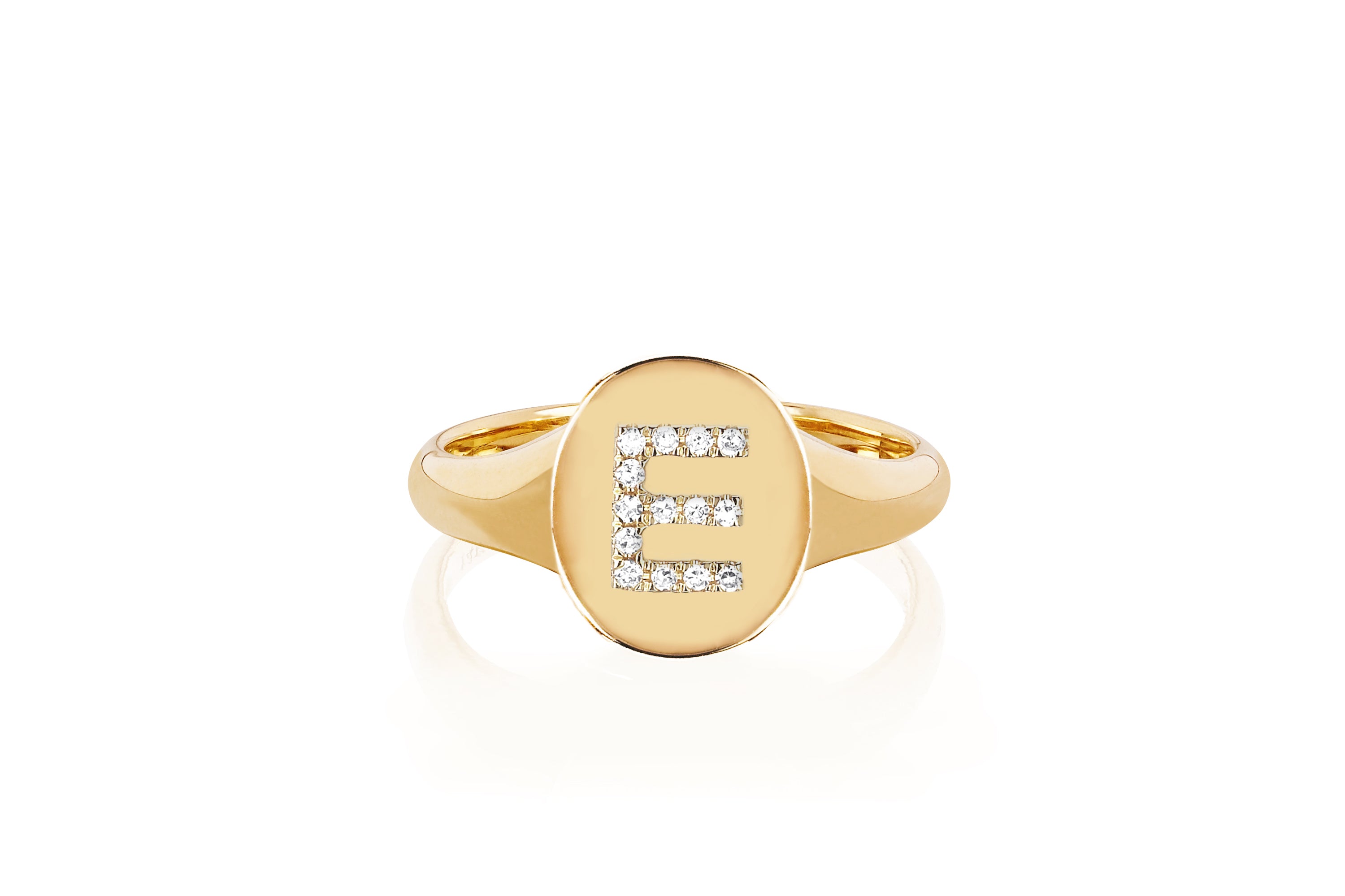9ct Gold Hallmarked Personalised Heavy Gents Initial ring - ANY TWO LETTERS  - Andrews The Jewellers