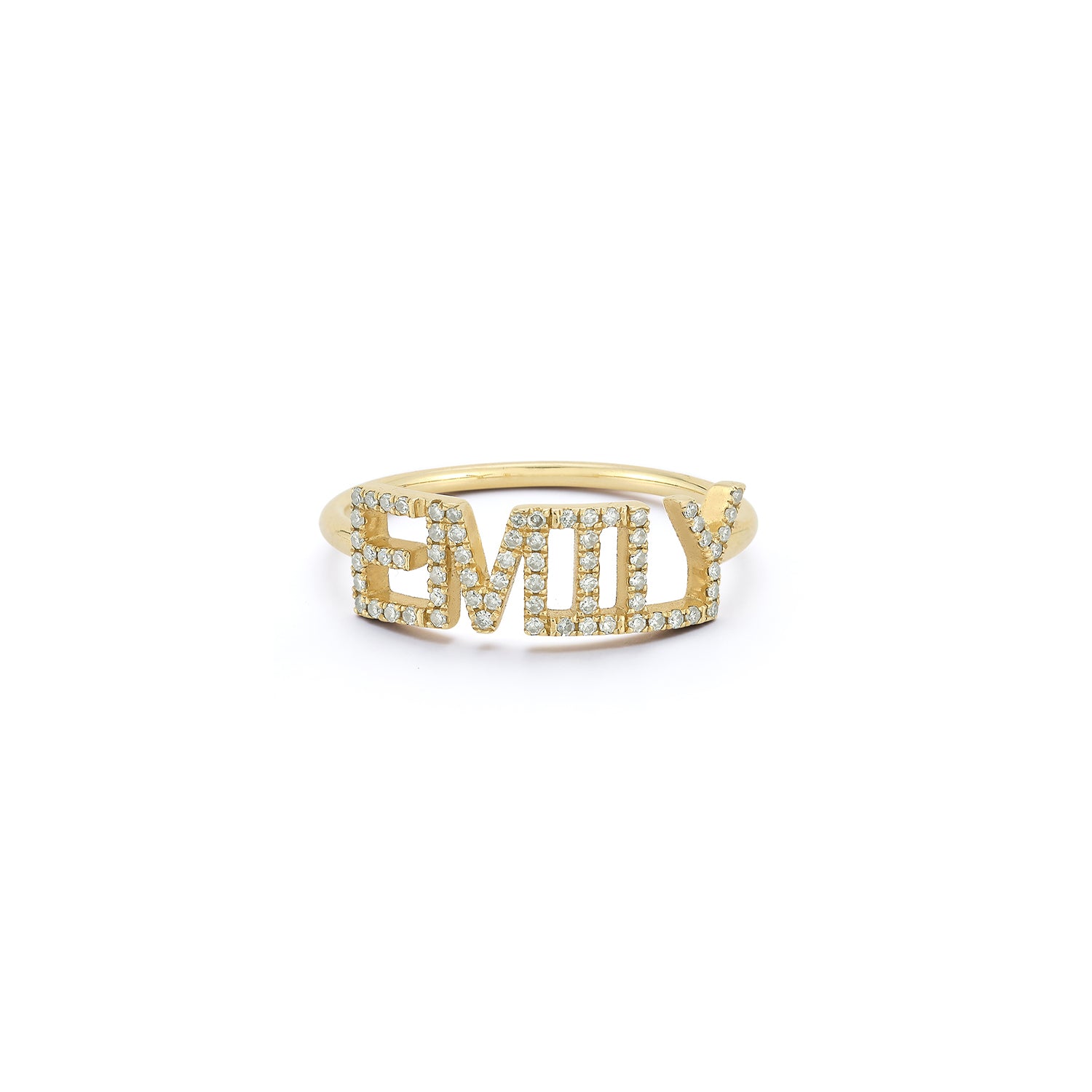 Personalized Block-Letter Name Ring in 14K Yellow Gold-Plated Sterling  Silver - Walmart.com