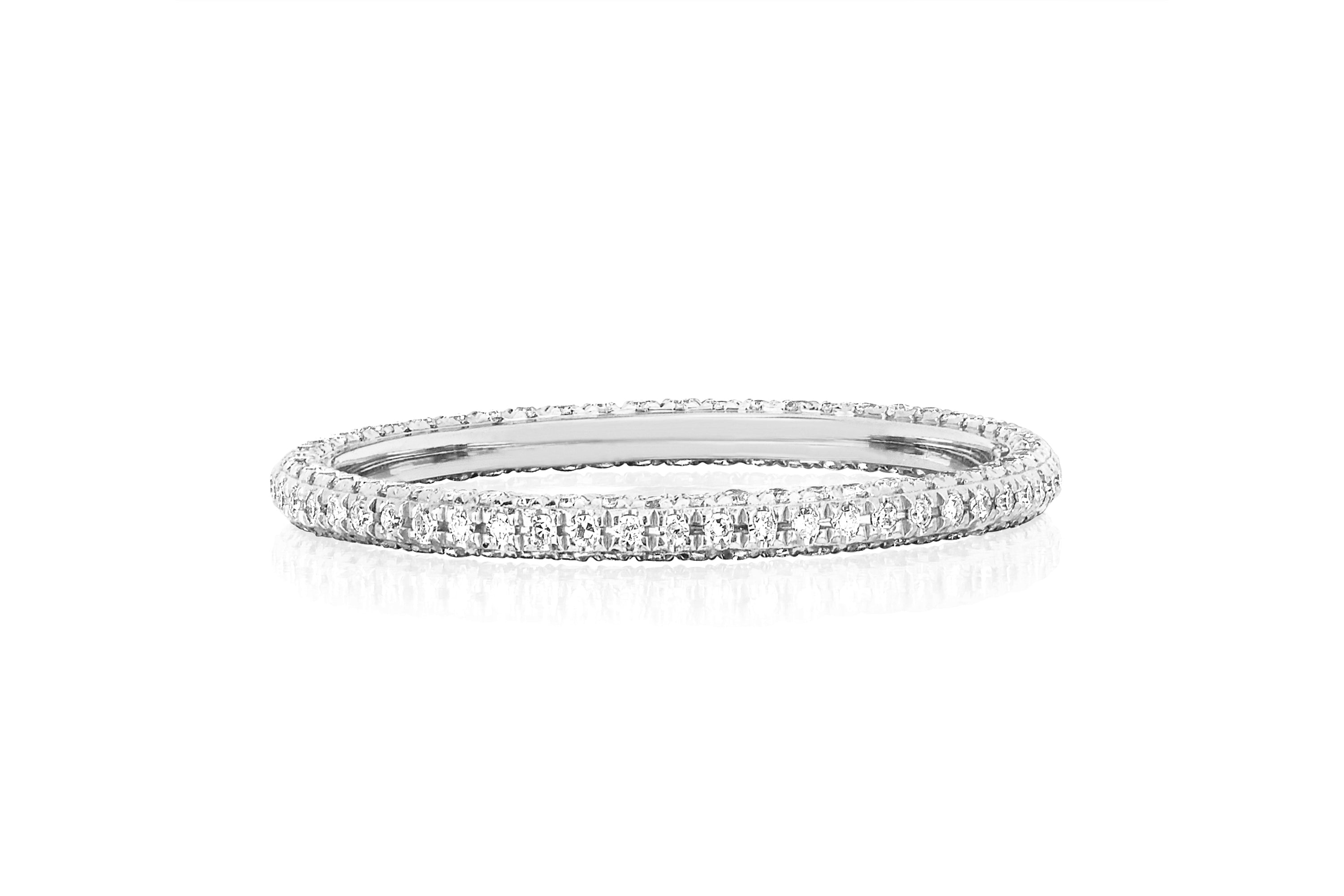 3 sided diamond eternity band