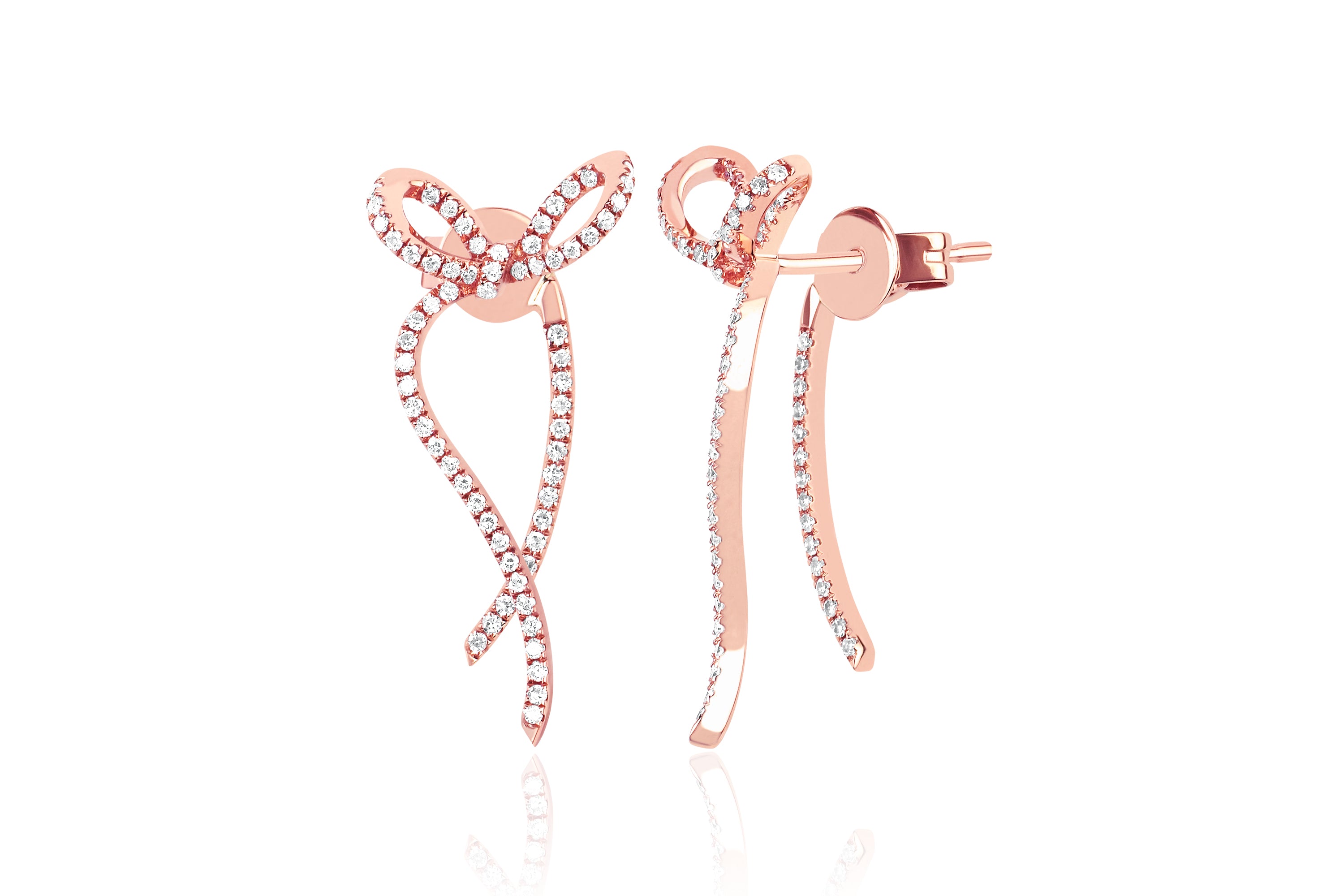 Bow Headband Earrings - 18K Rose Gold Plated – Dream Dust Club